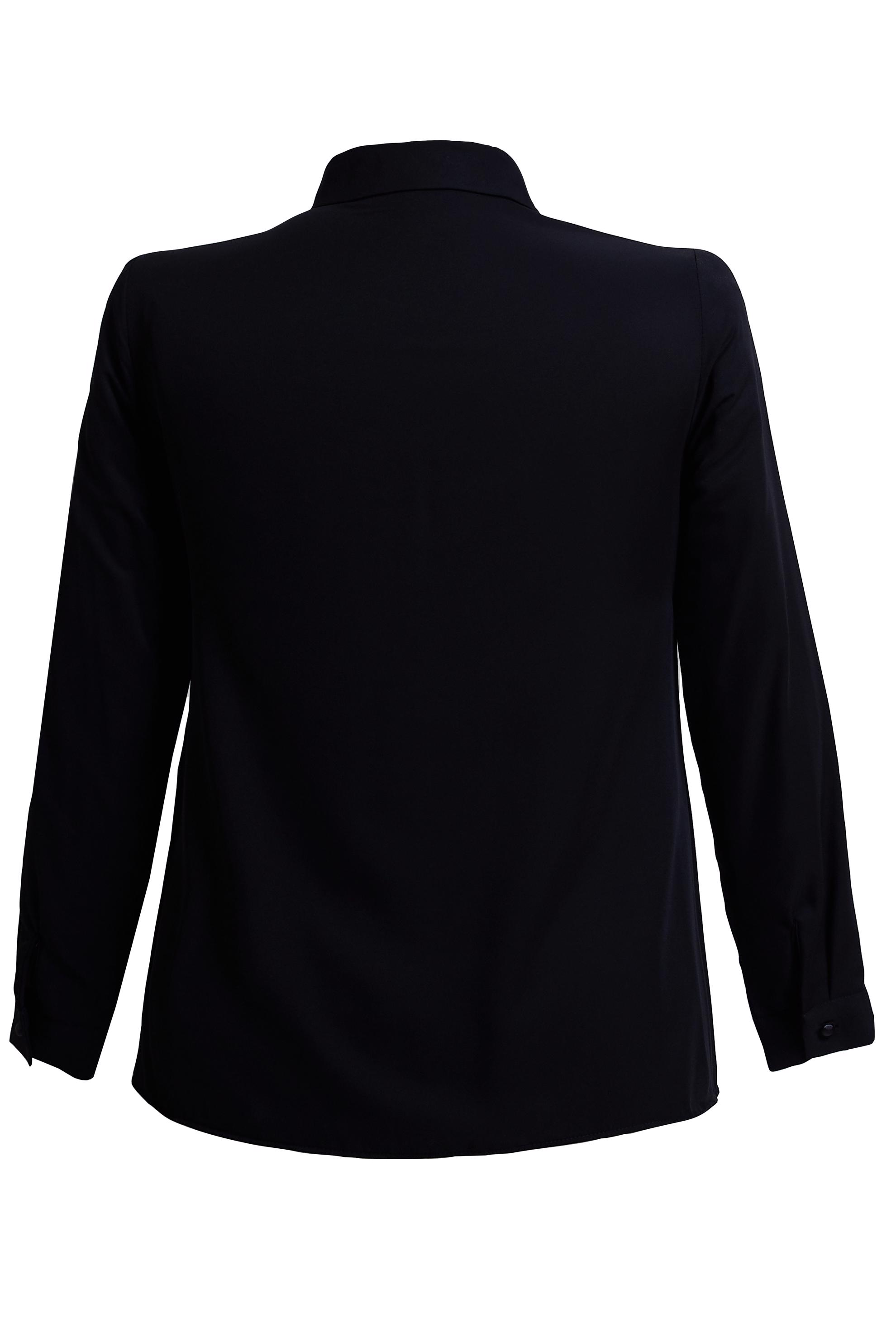 Tesettür giyim SİYAH ŞERİT DETAYLI GÖMLEK BLUZ 44614