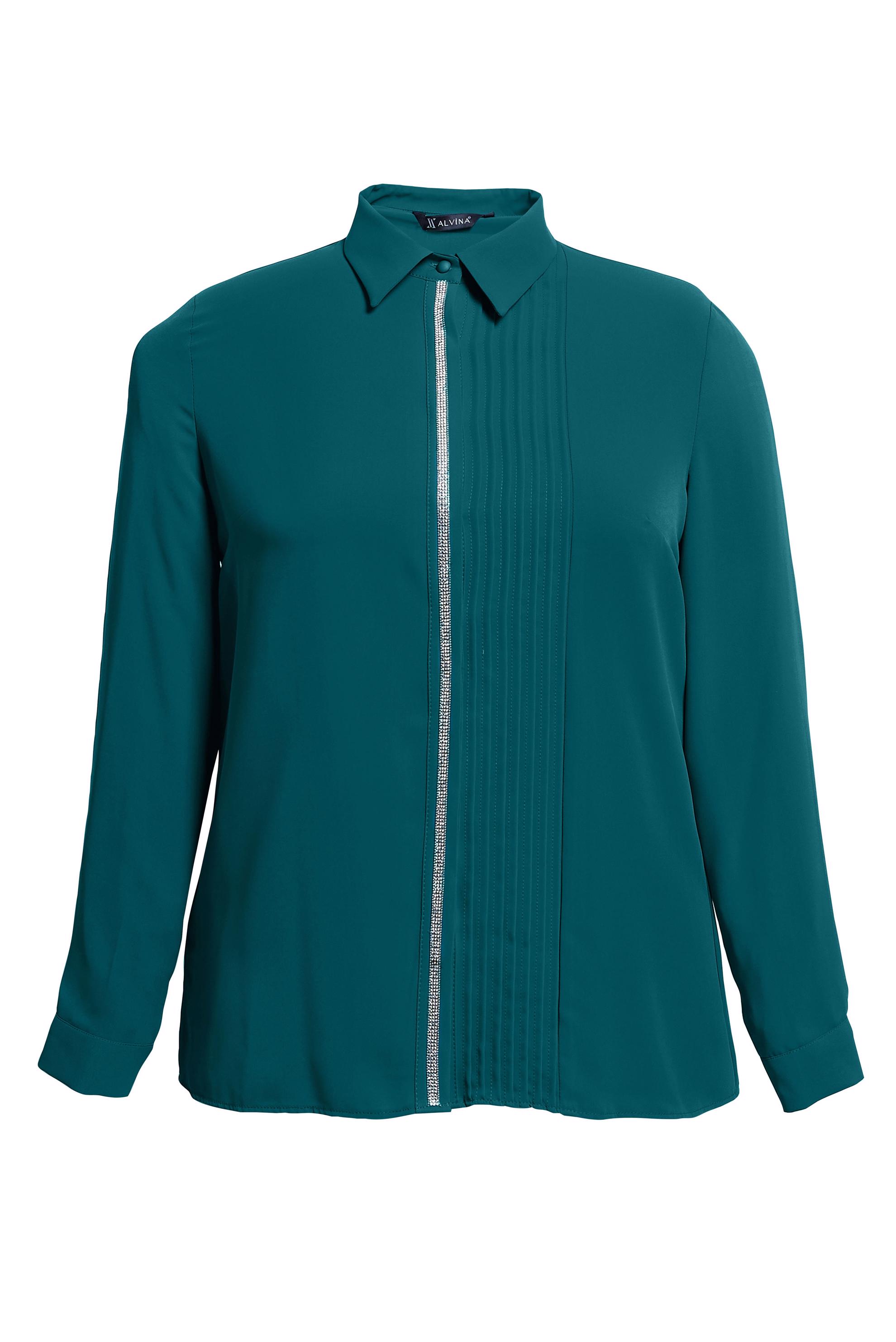 Tesettür giyim MAVİ ŞERİT DETAYLI GÖMLEK BLUZ 44614