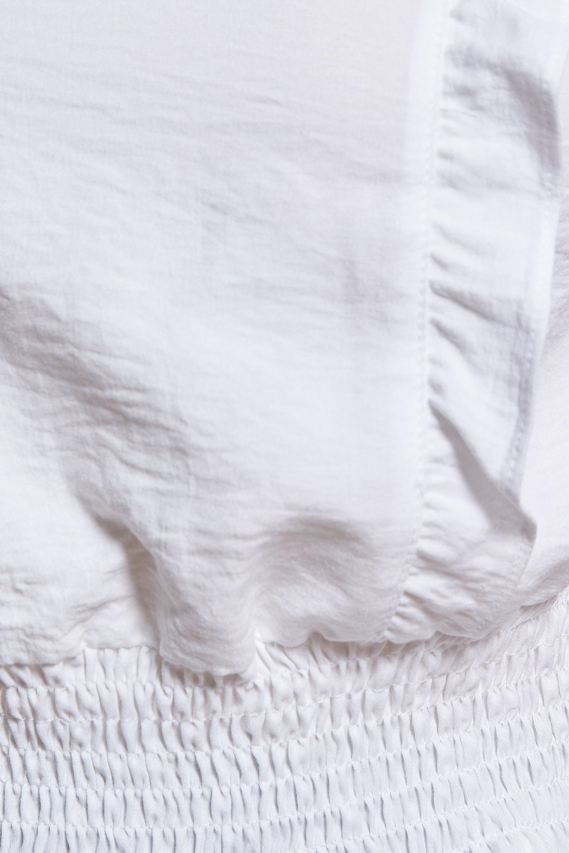 Tesettür giyim BEYAZ GİPELİ FIRFIR DETAYLI BLUZ 44616