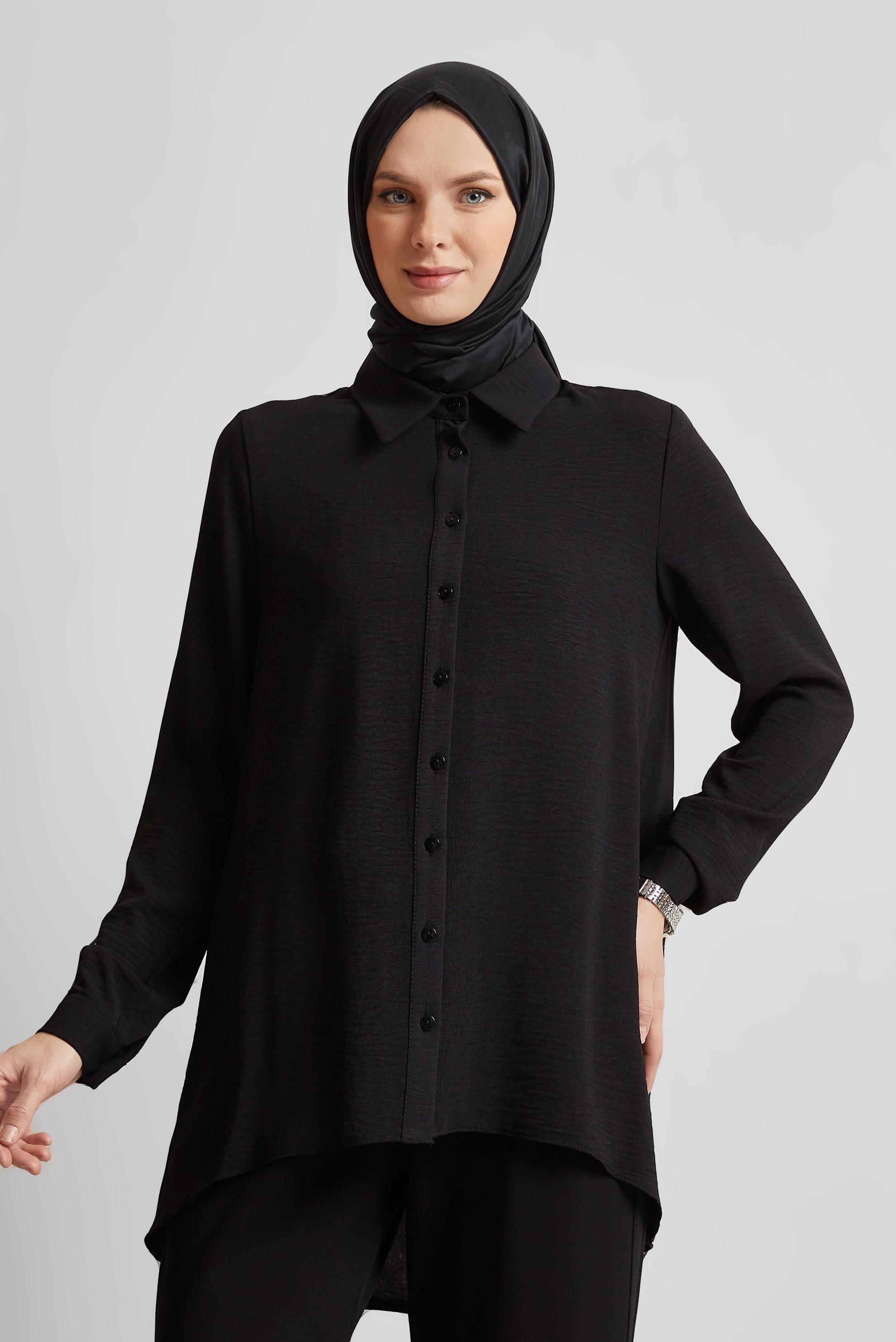 Hijab clothing BLACK SHIRT BLOUSE 44617