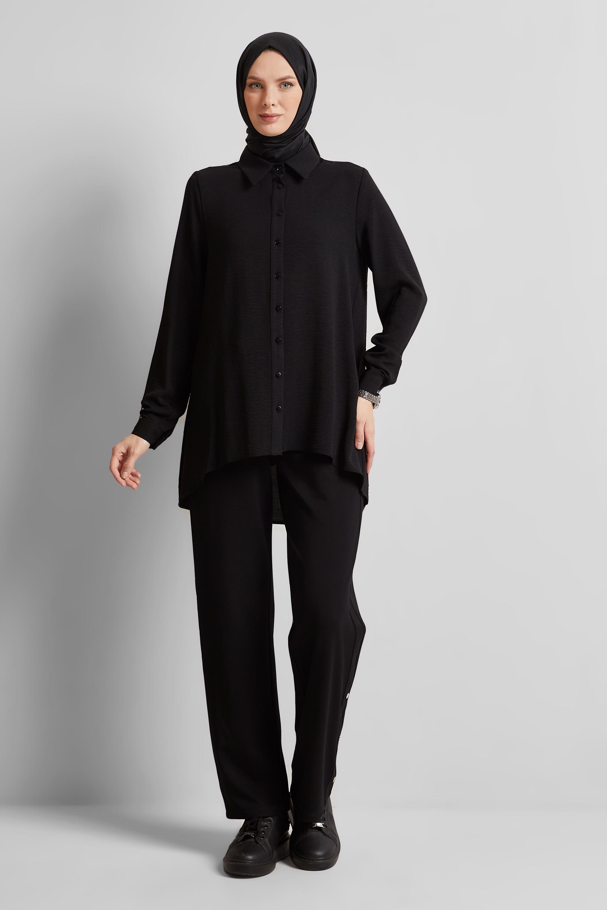 Hijab clothing BLACK SHIRT BLOUSE 44617