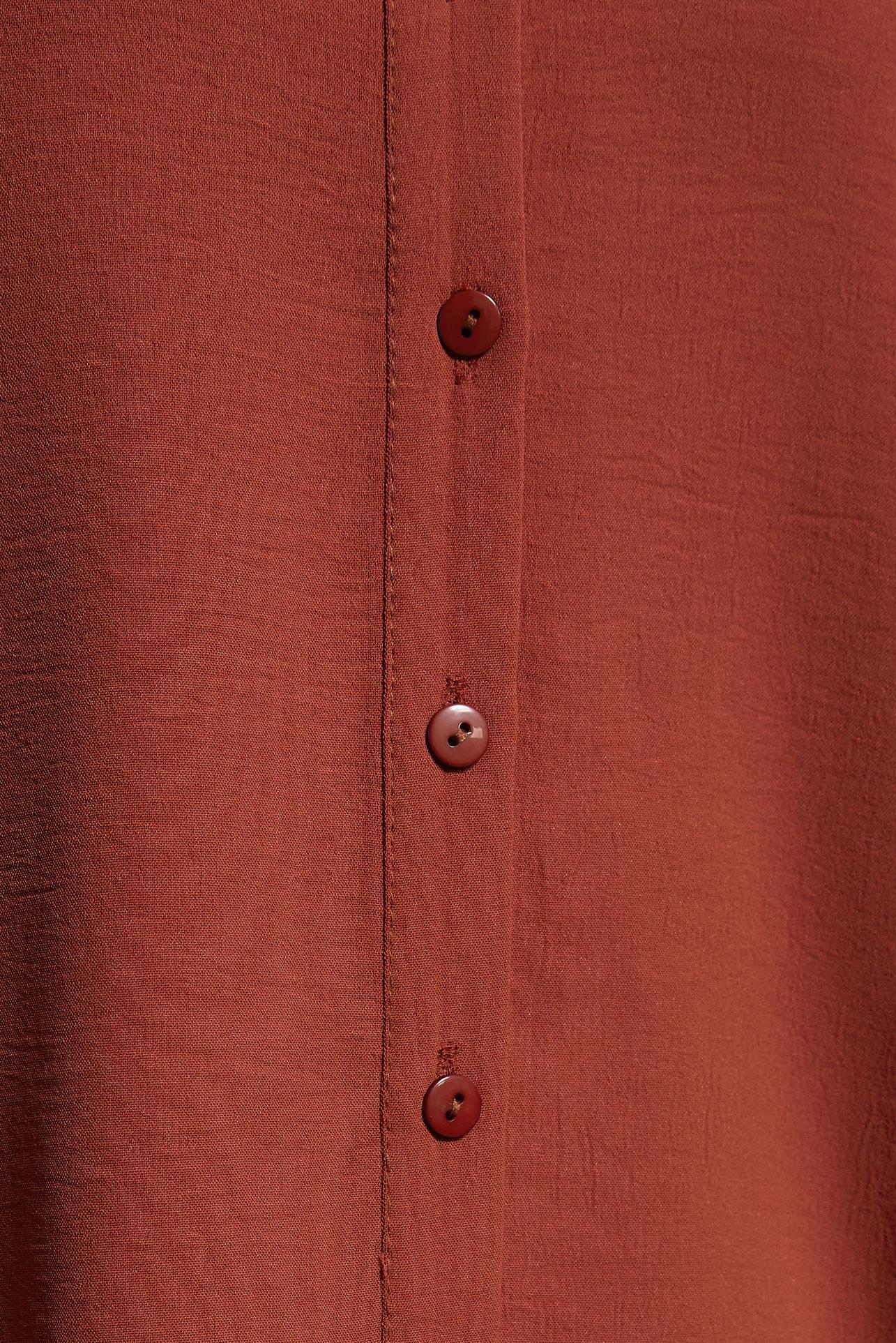 Tesettür giyim TURUNCU GÖMLEK BLUZ 44617