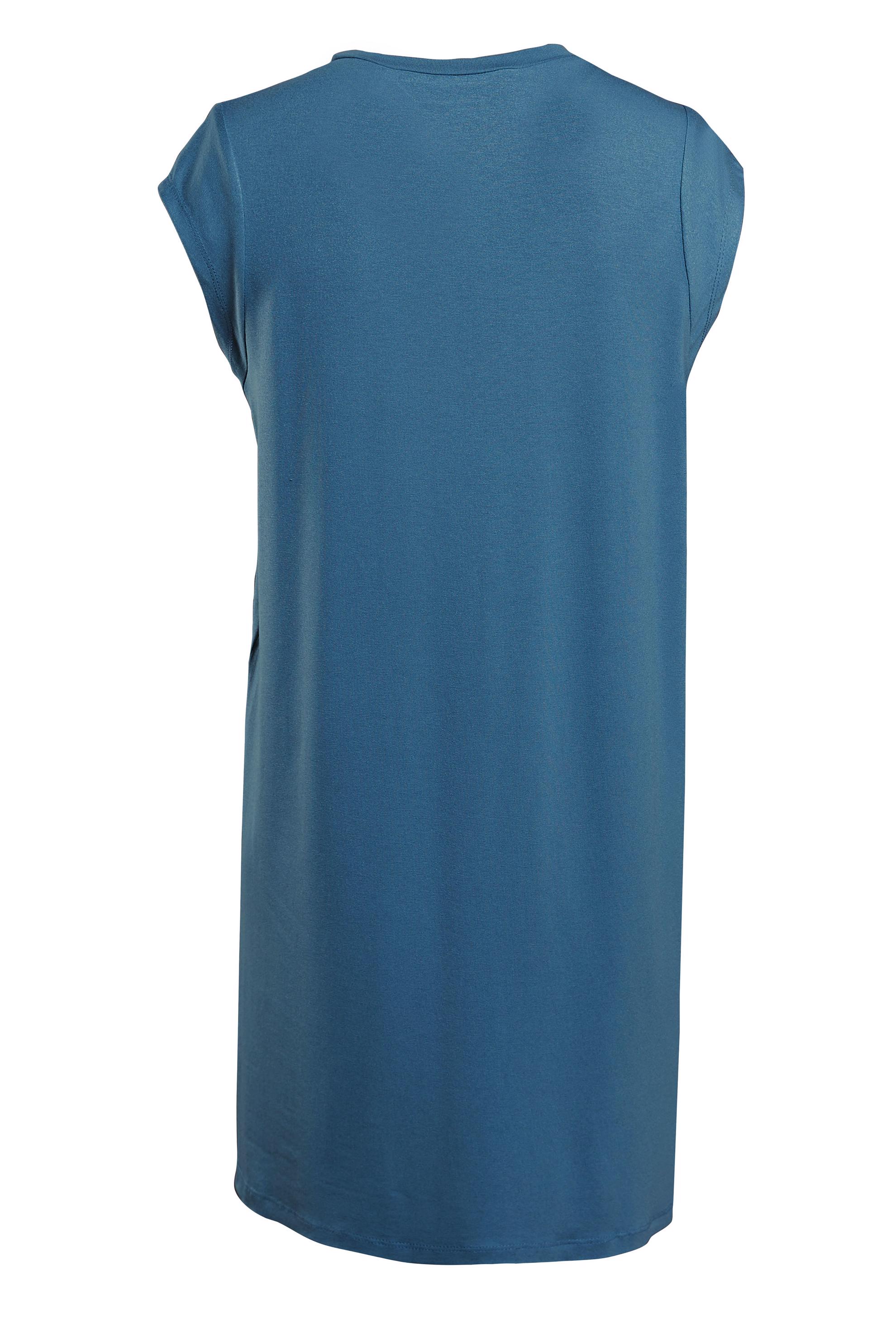 Tesettür giyim MAVİ KOLSUZ İÇ TUNİK 44789