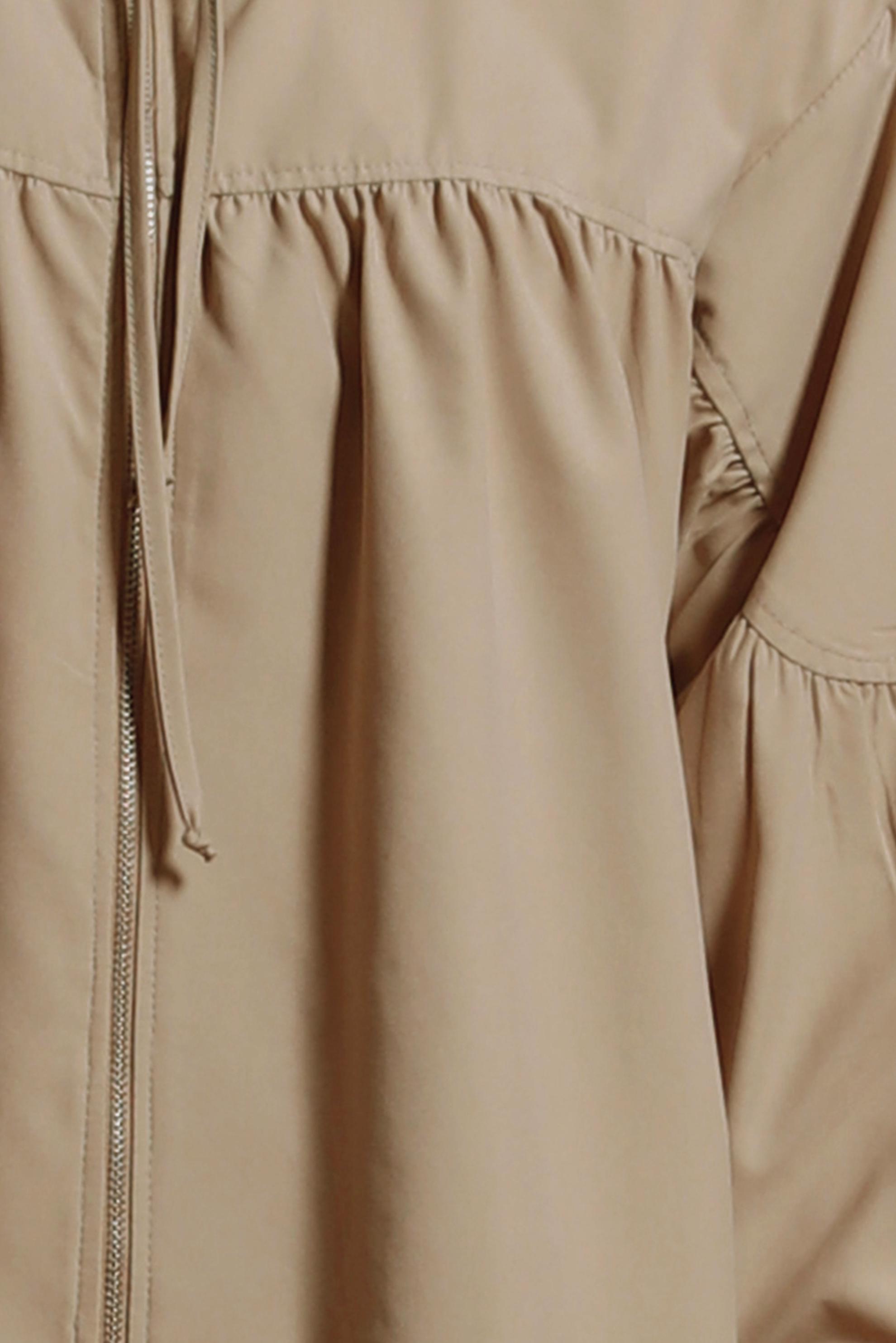 Tesettür giyim BEJ KAPÜŞONLU GİY ÇIK 44441