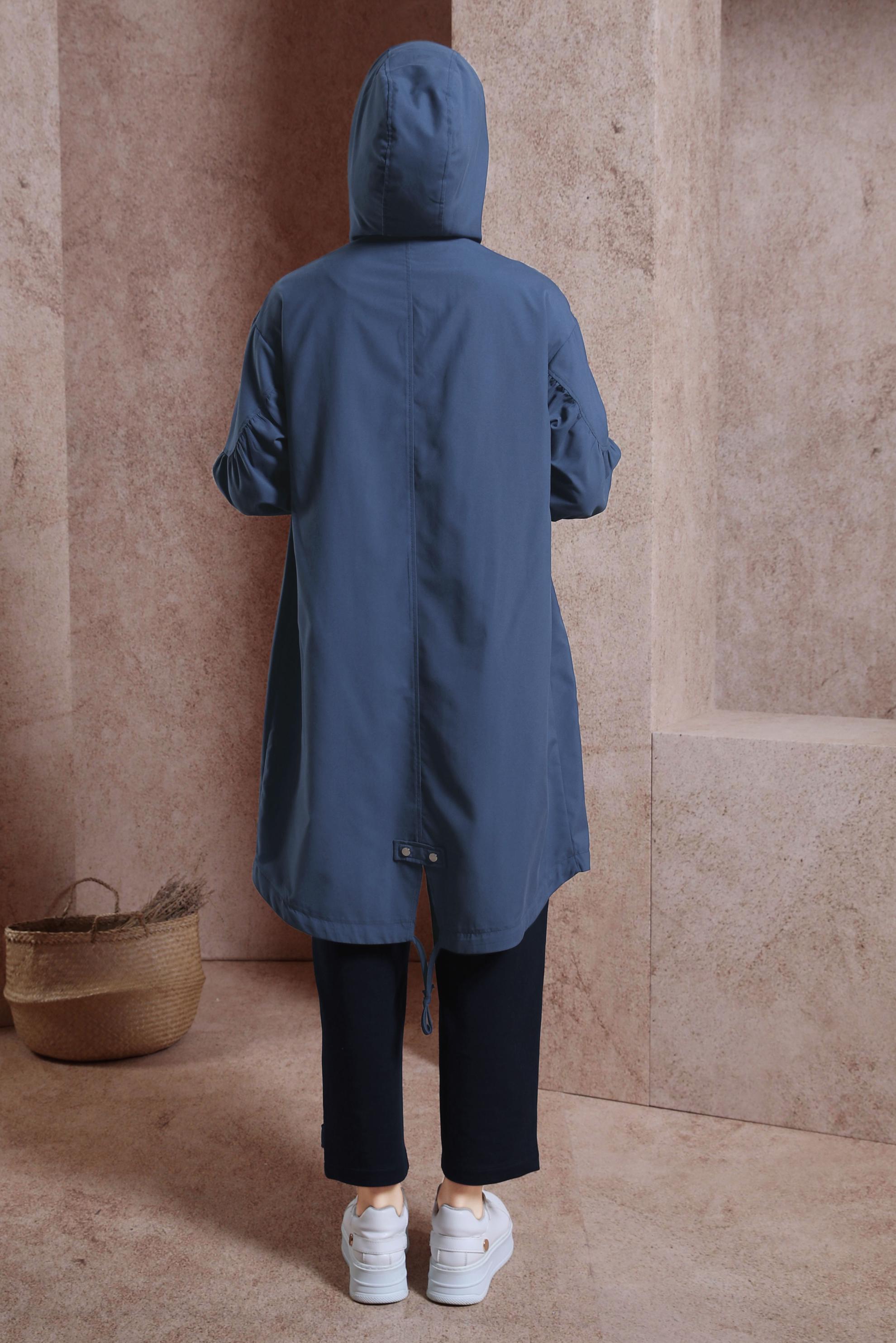 Tesettür giyim LACİVERT KAPÜŞONLU GİY ÇIK 44441