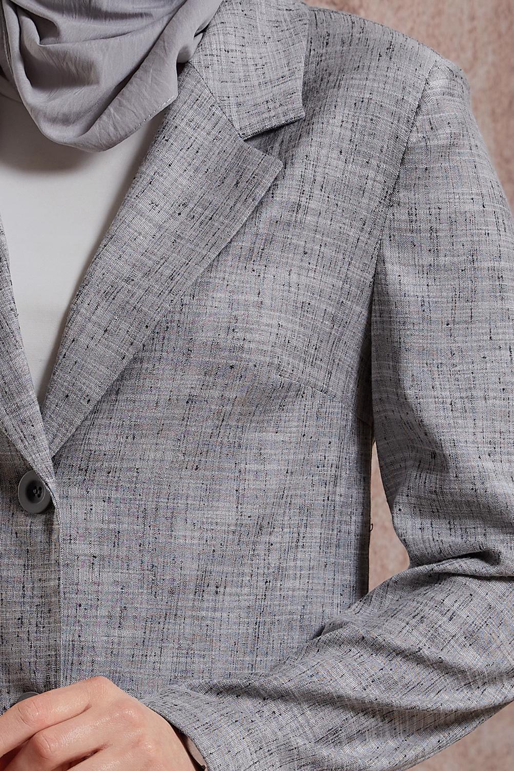 Vêtements hijab NOIR VESTE À DOUBLE BOUTONNAGE 44456