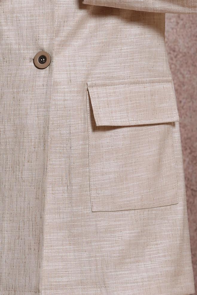 Hijab clothing BROWN DOUBLE BREASTED JACKET 44456 - ALVİNA