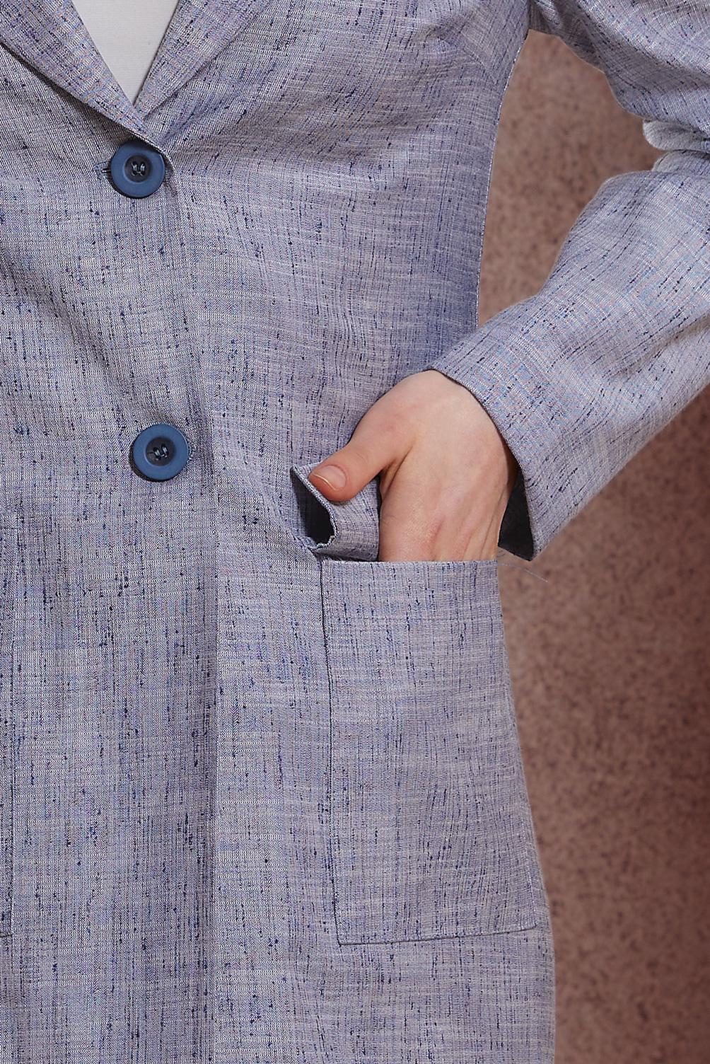 Vêtements hijab BLEU MARINE VESTE À DOUBLE BOUTONNAGE 44456