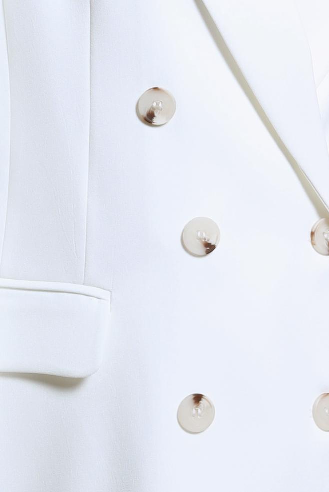 Hijab clothing WHITE DOUBLE BREASTED JACKET 44457 - ALVİNA