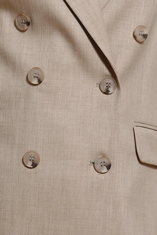 Hijab clothing BROWN DOUBLE BREASTED JACKET 44457 - ALVİNA