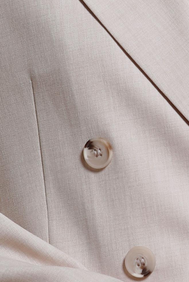 Hijab clothing BEIGE DOUBLE BREASTED JACKET 44457 - ALVİNA