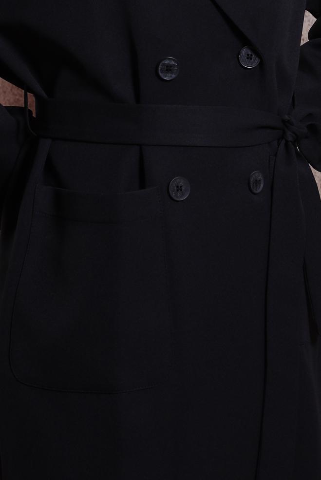 Hijab clothing BLACK BELTED JACKET 44458 - ALVİNA