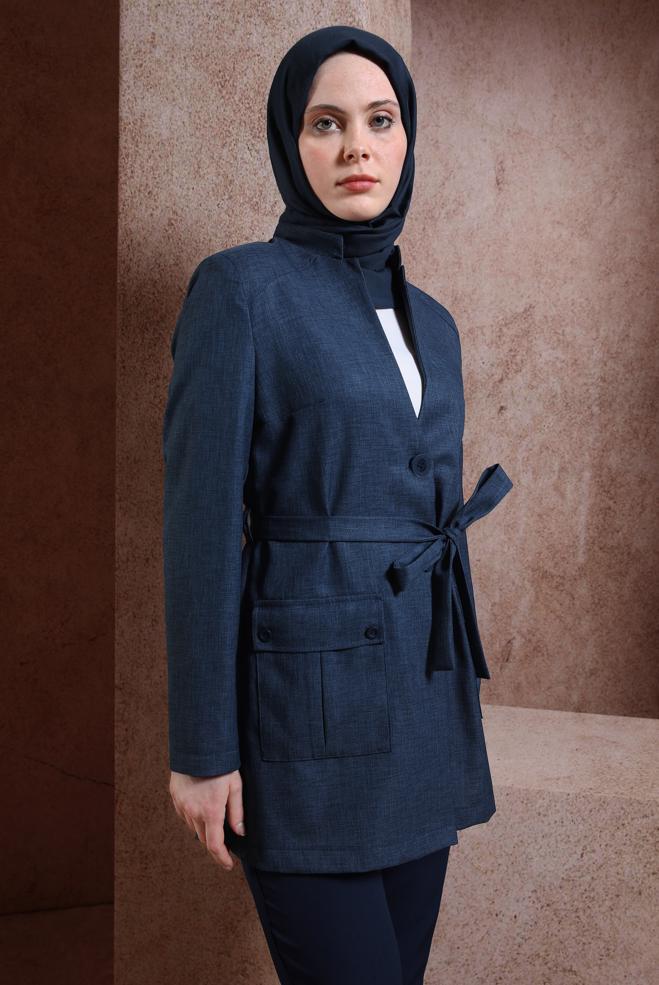 Hijab clothing  BELTED JACKET 44459 - ALVİNA