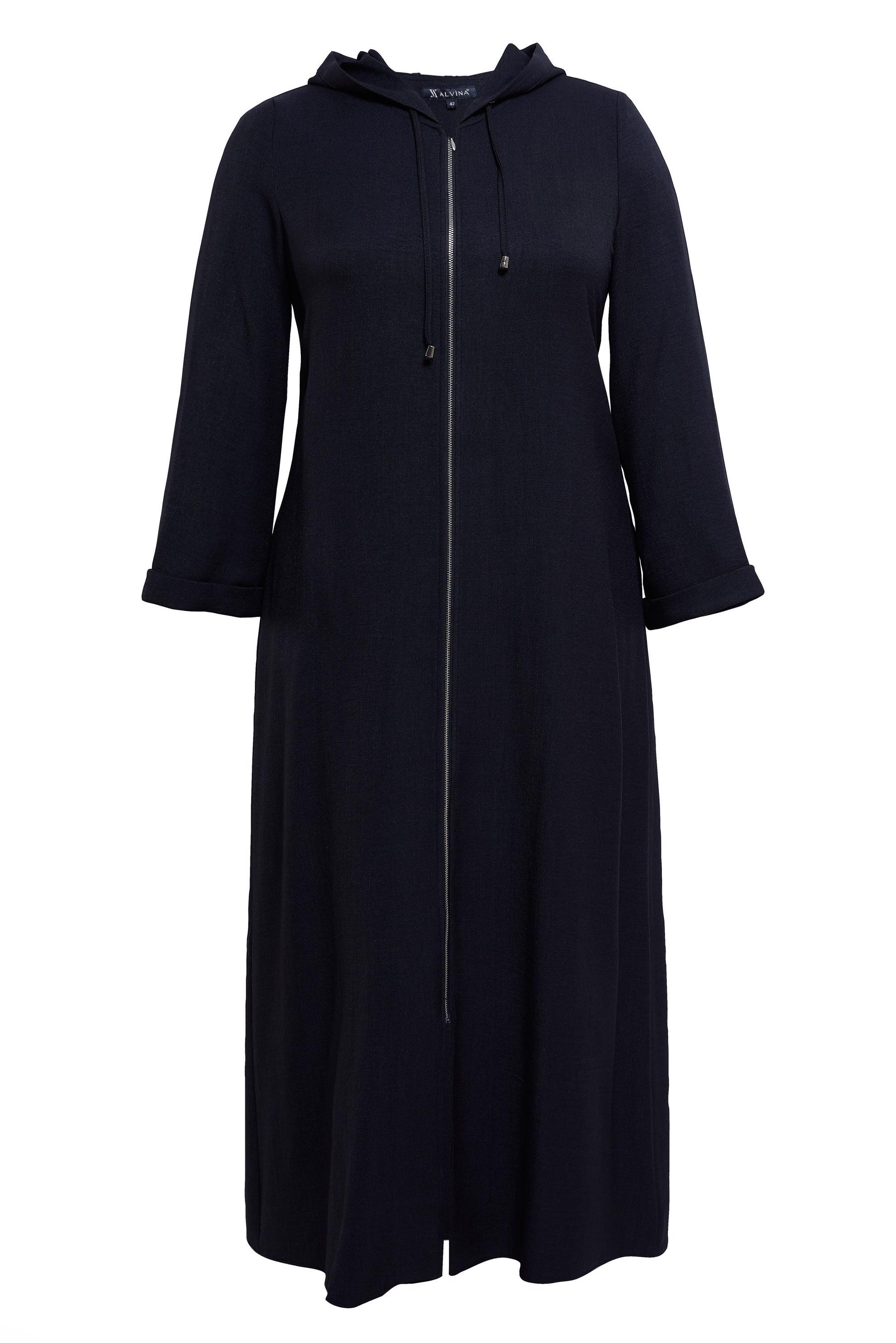 Vêtements hijab NOIR VESTE À CAPUCHE GRANDE TAILLE 44584