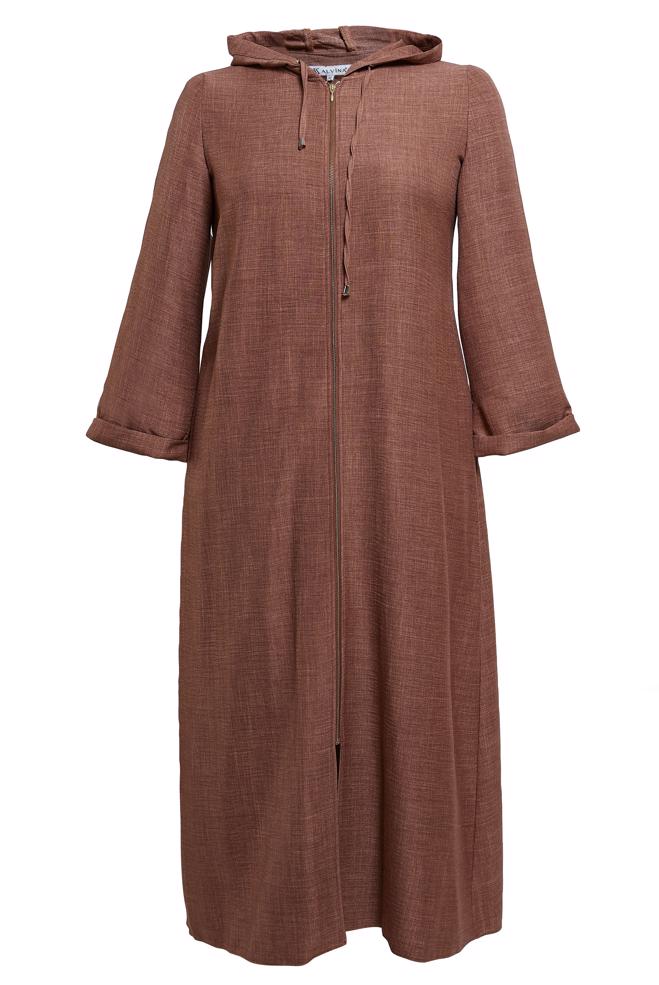 Vêtements hijab TABA VESTE À CAPUCHE GRANDE TAILLE 44584 - ALVİNA