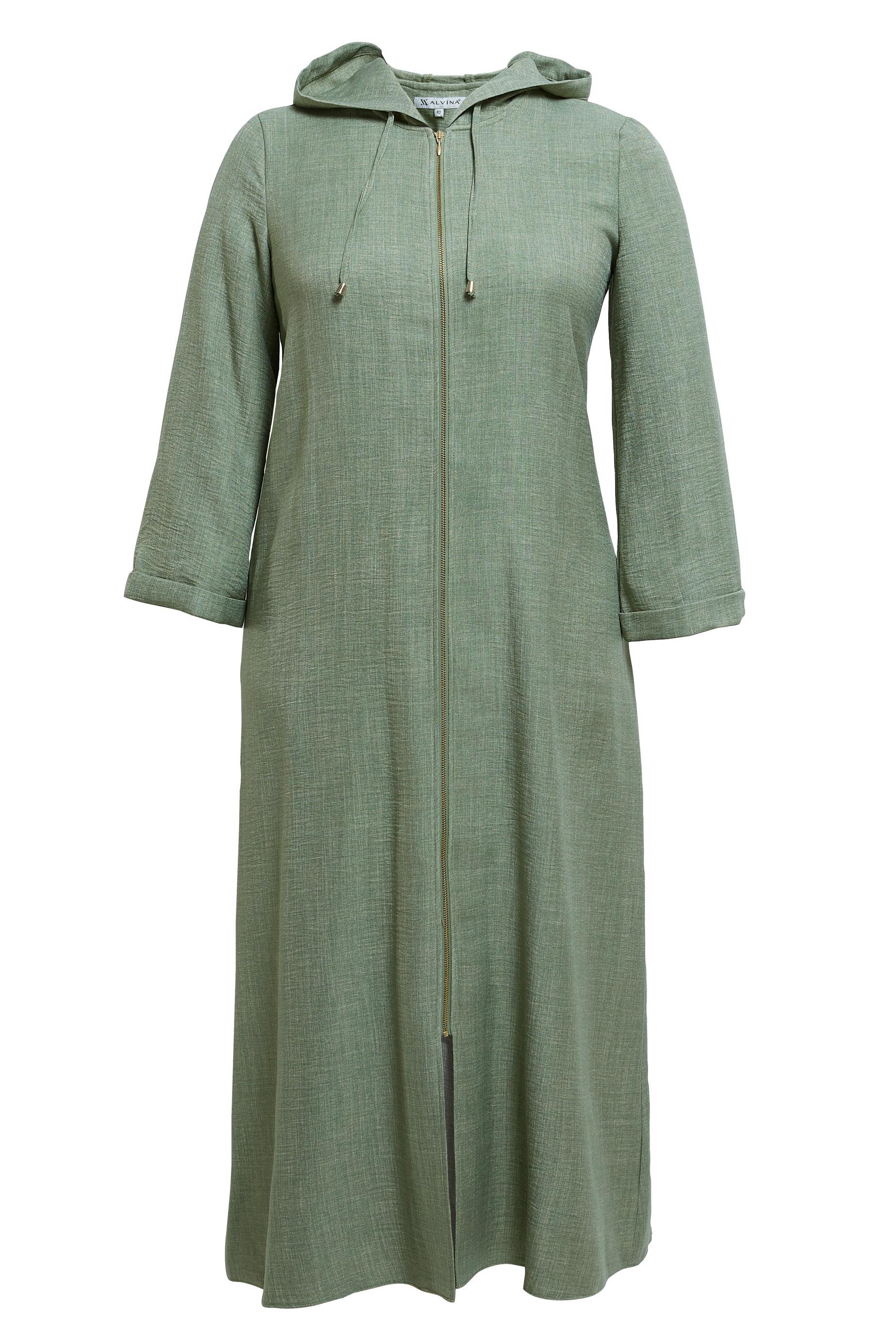 Vêtements hijab VERT VESTE À CAPUCHE GRANDE TAILLE 44584