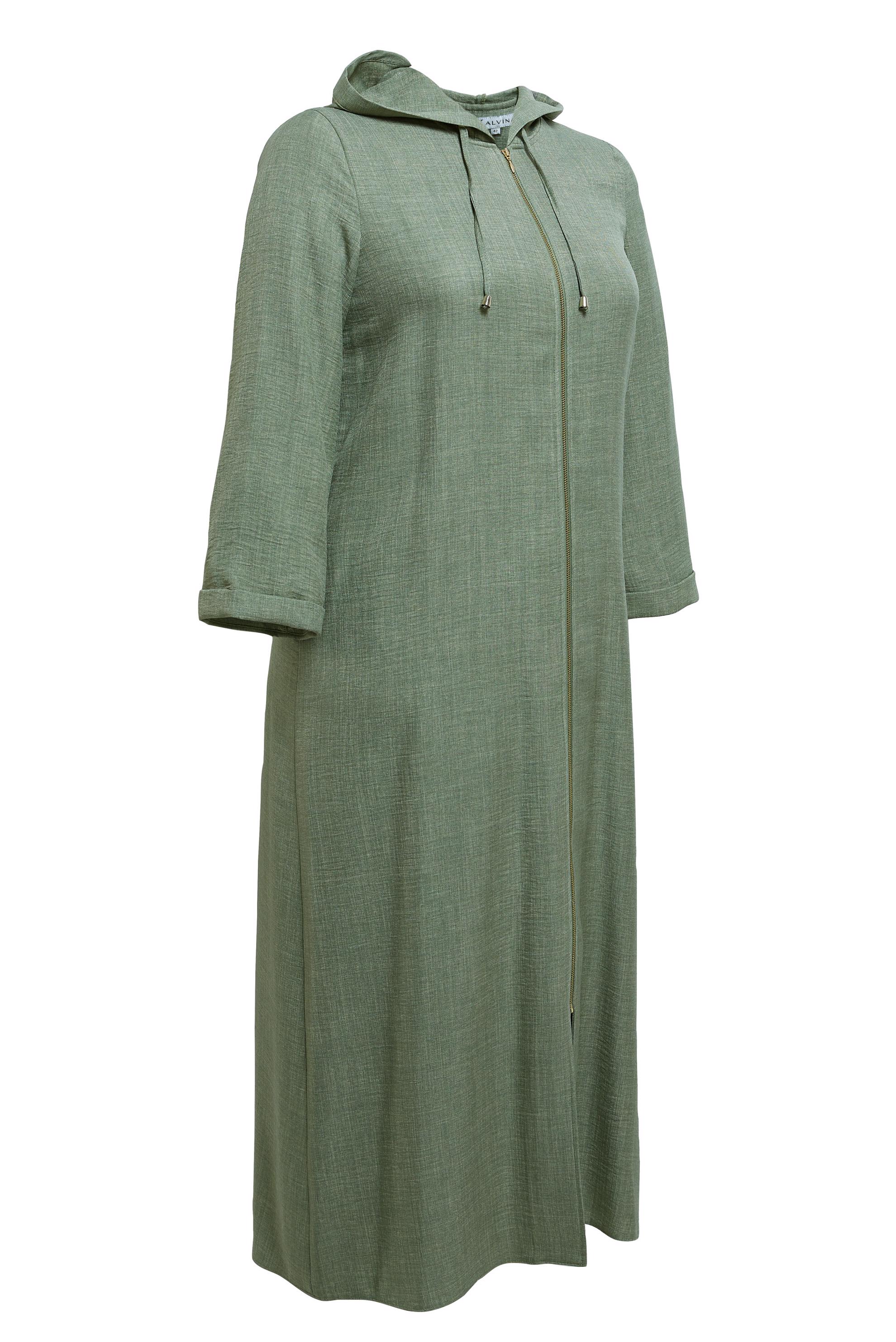 Vêtements hijab VERT VESTE À CAPUCHE GRANDE TAILLE 44584