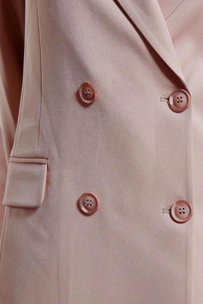Hijab clothing BEIGE DOUBLE BREASTED BLAZER JACKET 44648 - ALVİNA