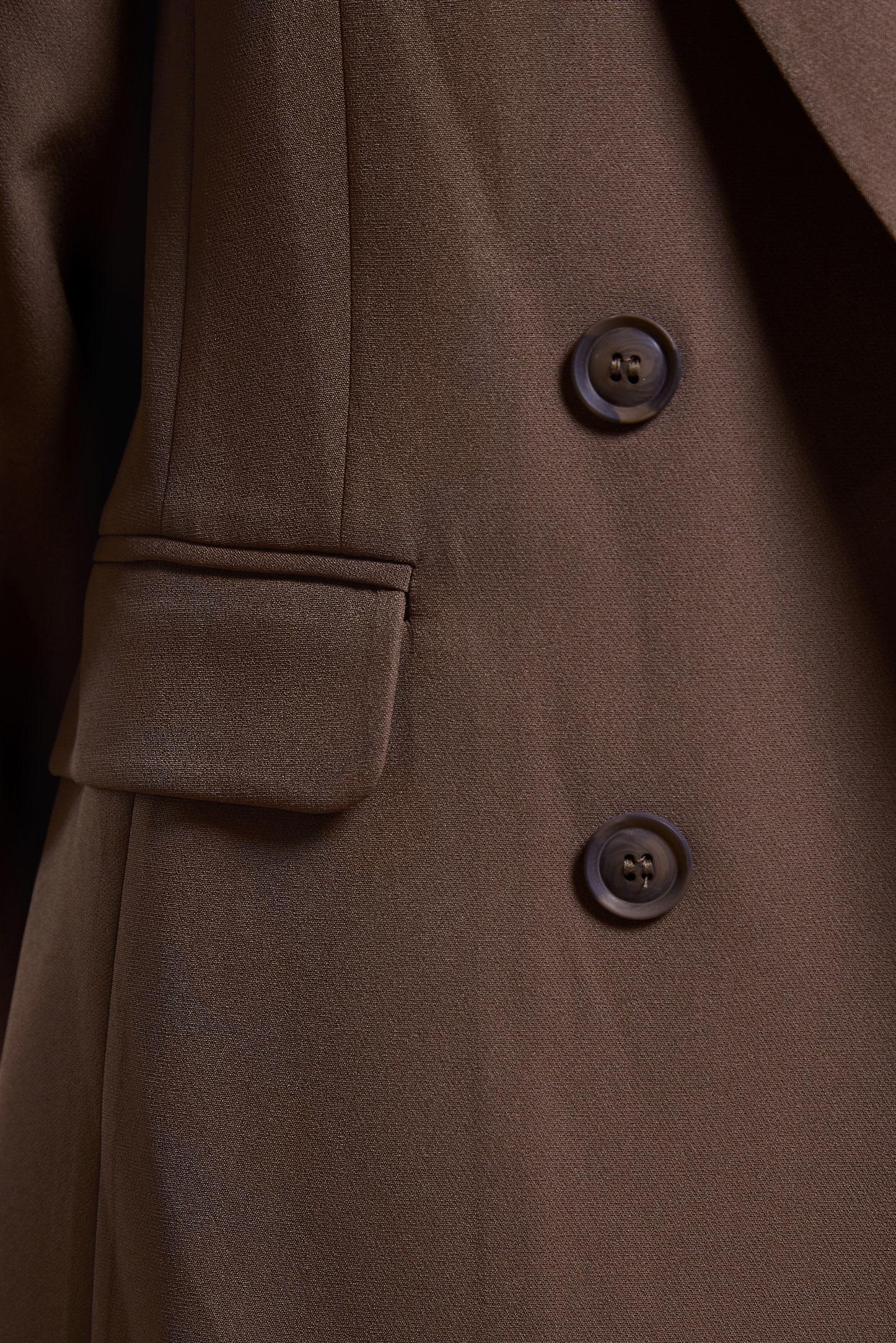 Tesettür giyim VİZON KRUVAZE YAKA BLAZER CEKET 44648