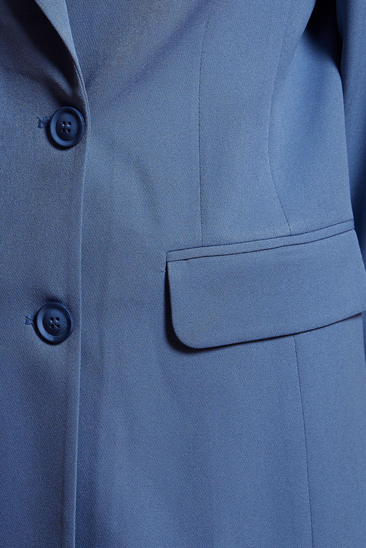 Tesettür giyim MAVİ KRUVAZE YAKA BLAZER CEKET 44648