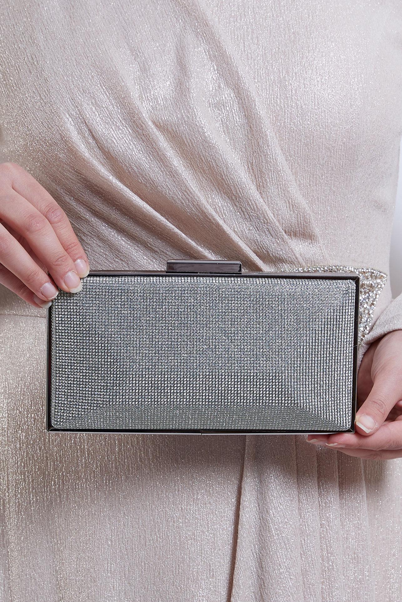 Tesettür giyim BEJ ALVİNA ABİYE ÇANTA 1056