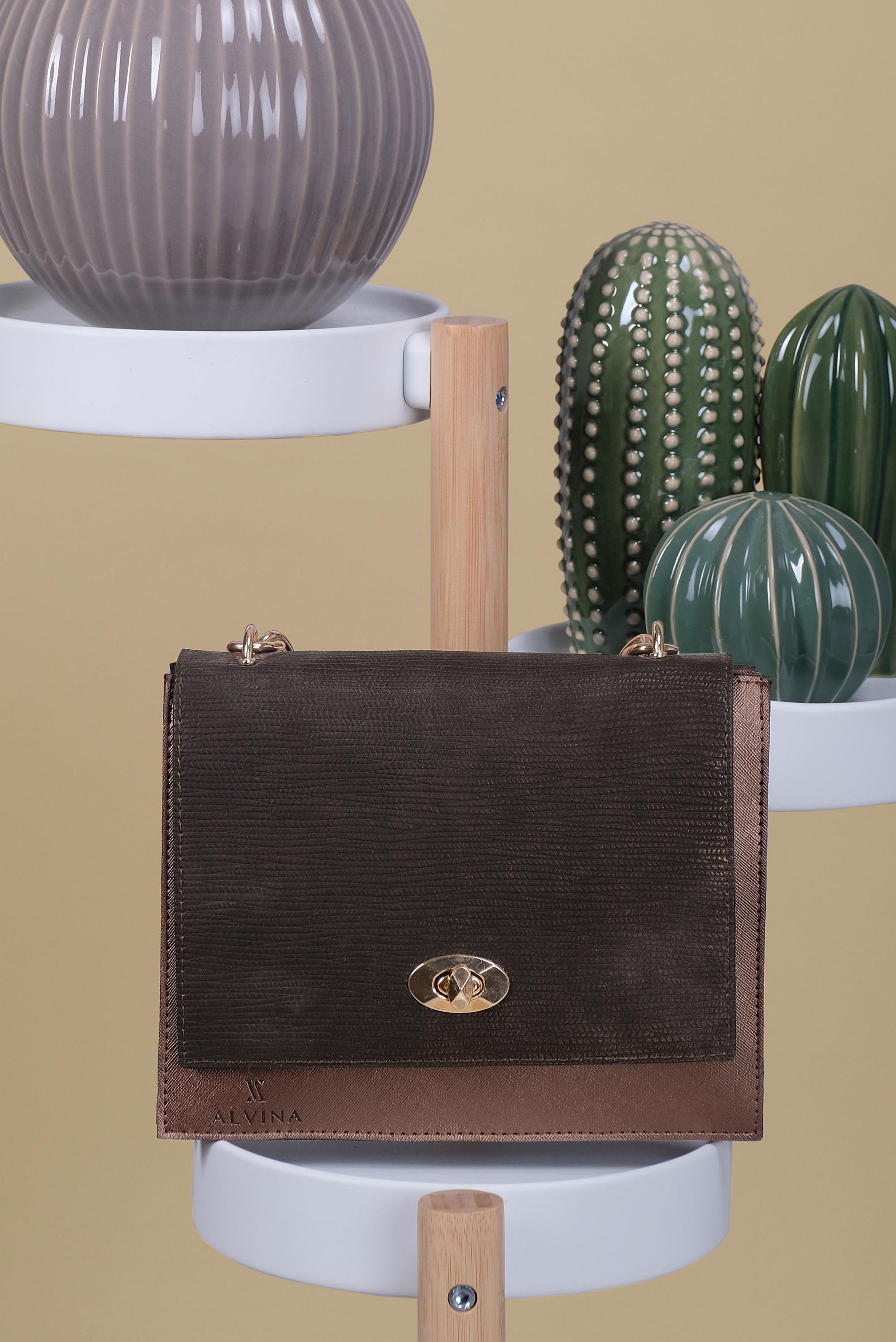 Tesettür giyim BAKIR / BRONZ ALVİNA ÇANTA 132