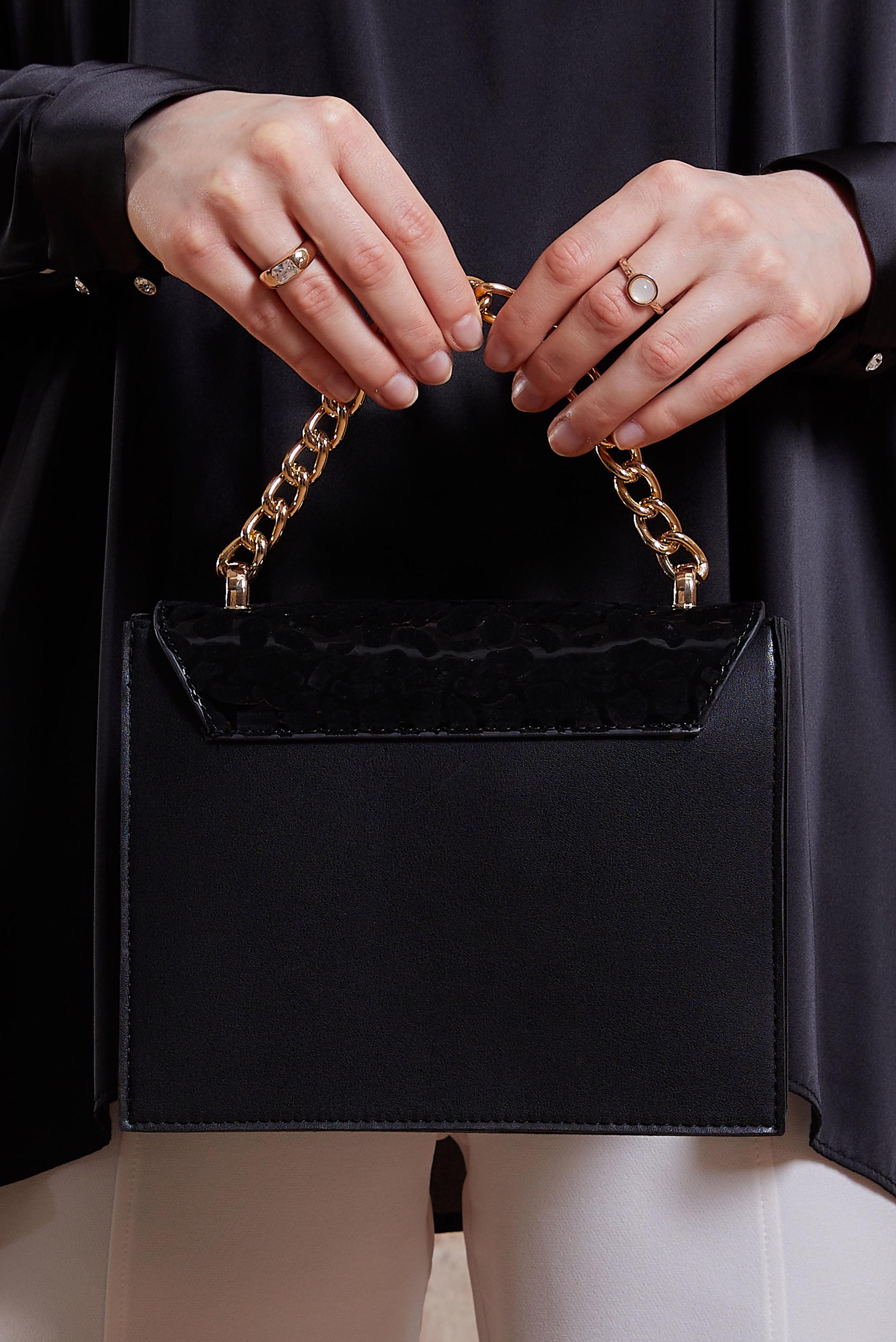 Tesettür giyim SİYAH ALVİNA ÇANTA 132