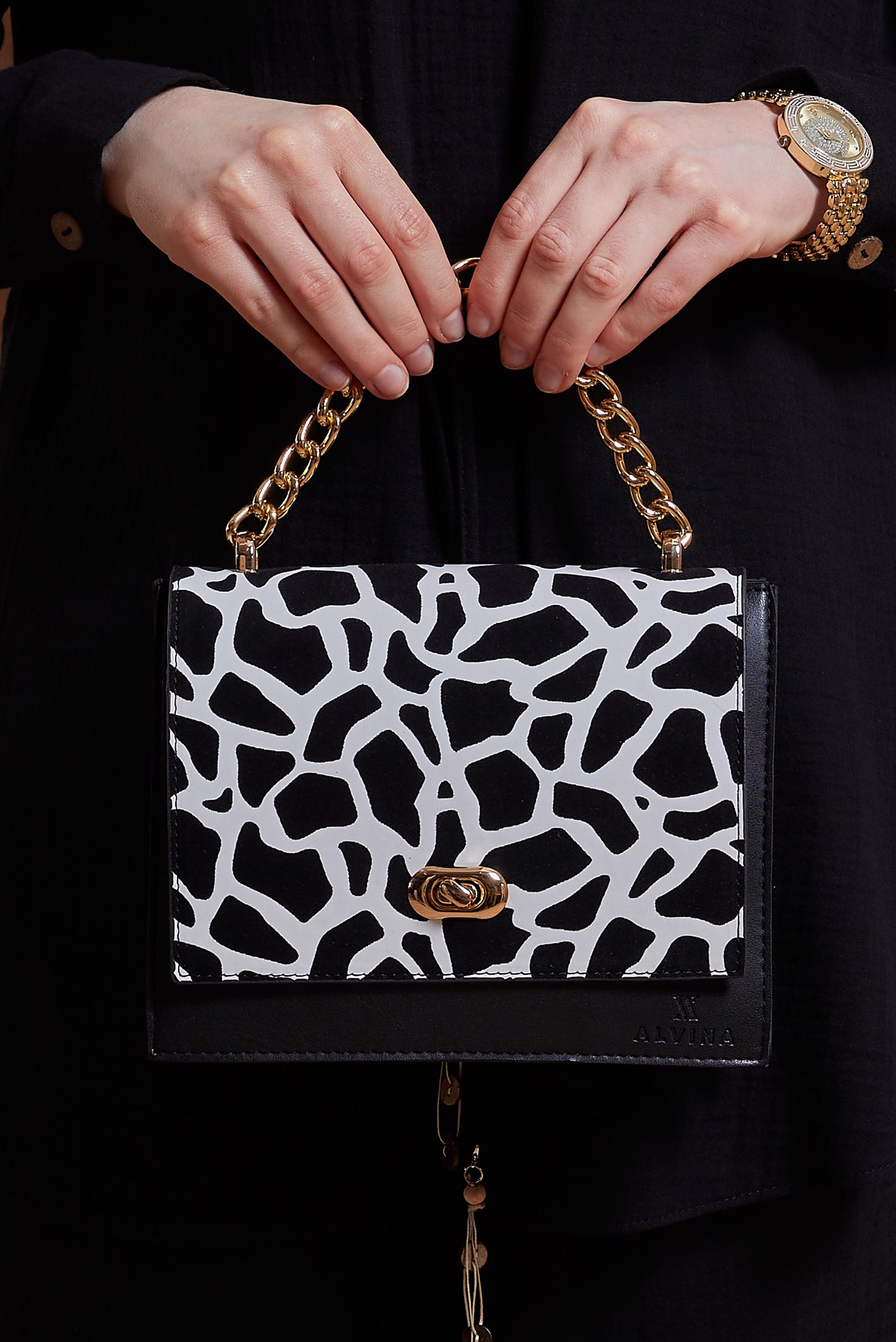 Tesettür giyim BEYAZ ALVİNA ÇANTA 132