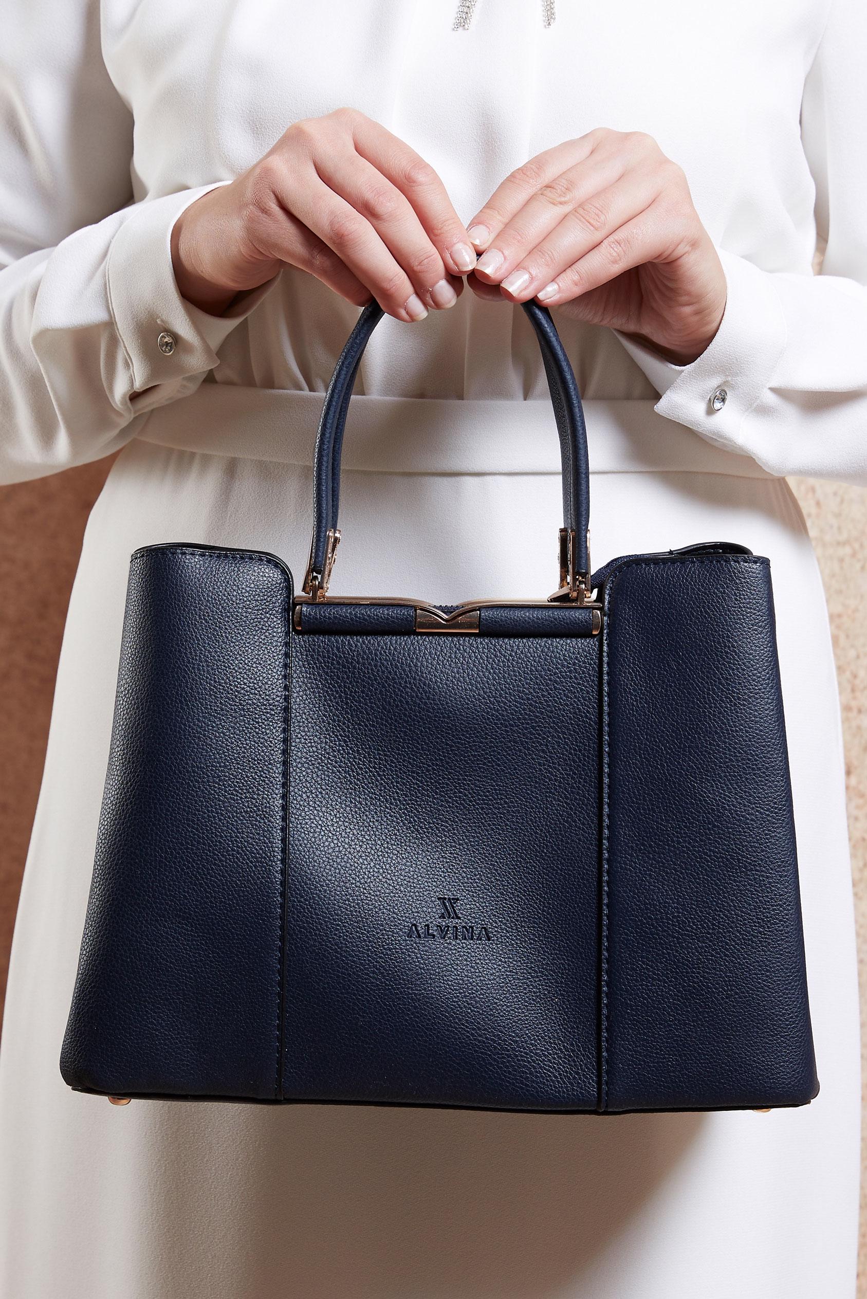 Tesettür giyim LACİVERT ALVİNA ÇANTA 2024