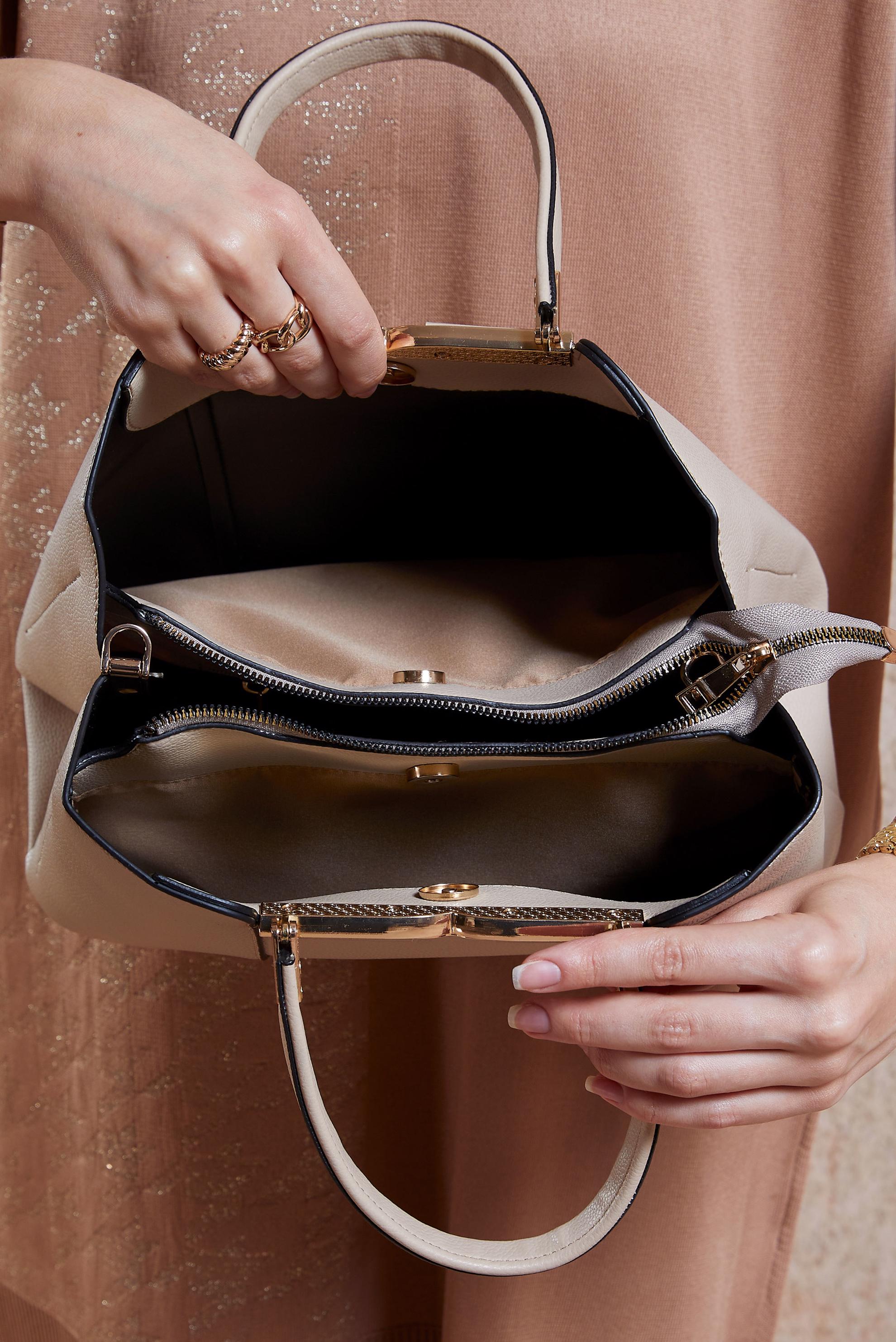 Tesettür giyim VİZON ALVİNA ÇANTA 2024