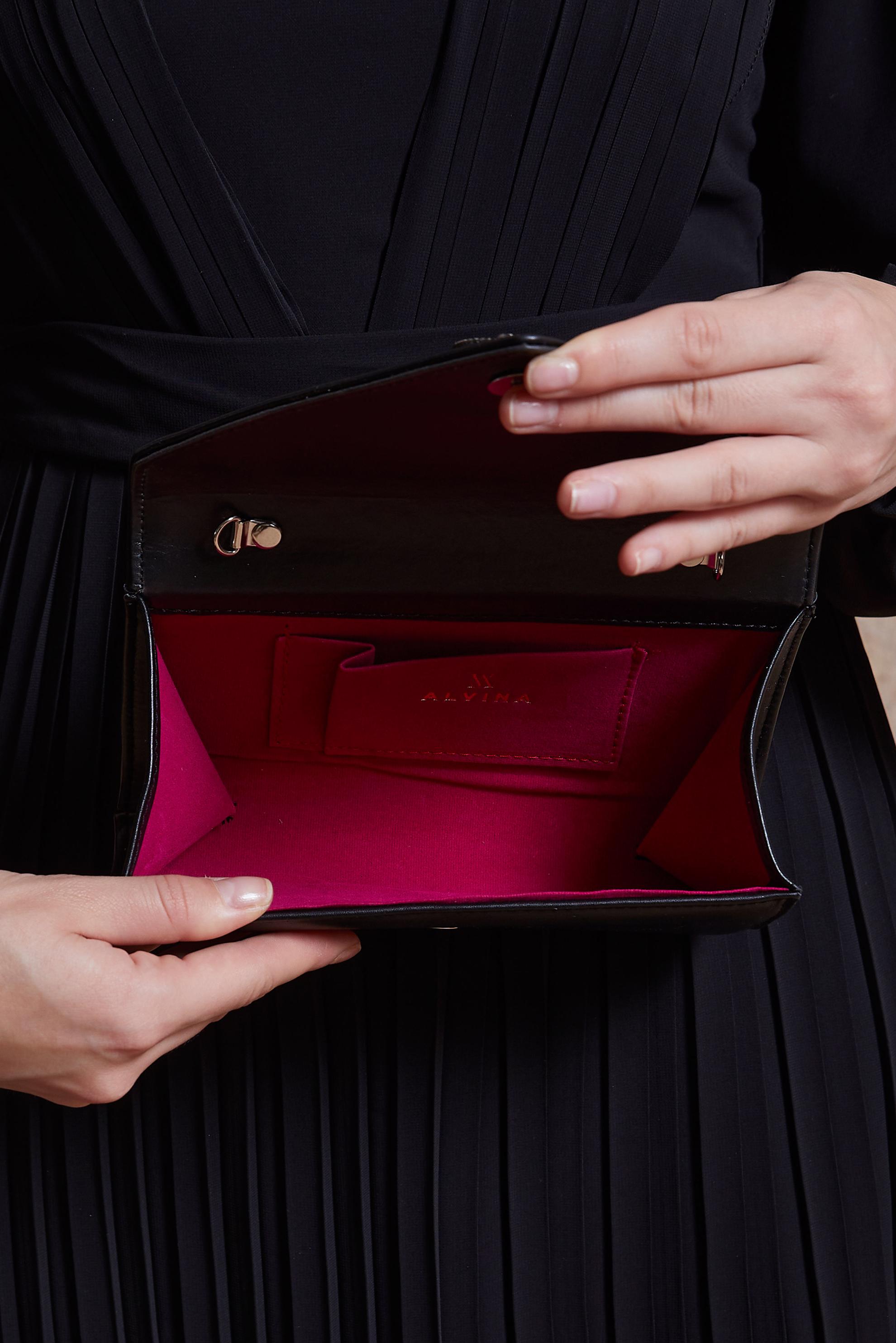 Tesettür giyim SİYAH ALVİNA ABİYE ÇANTA 409