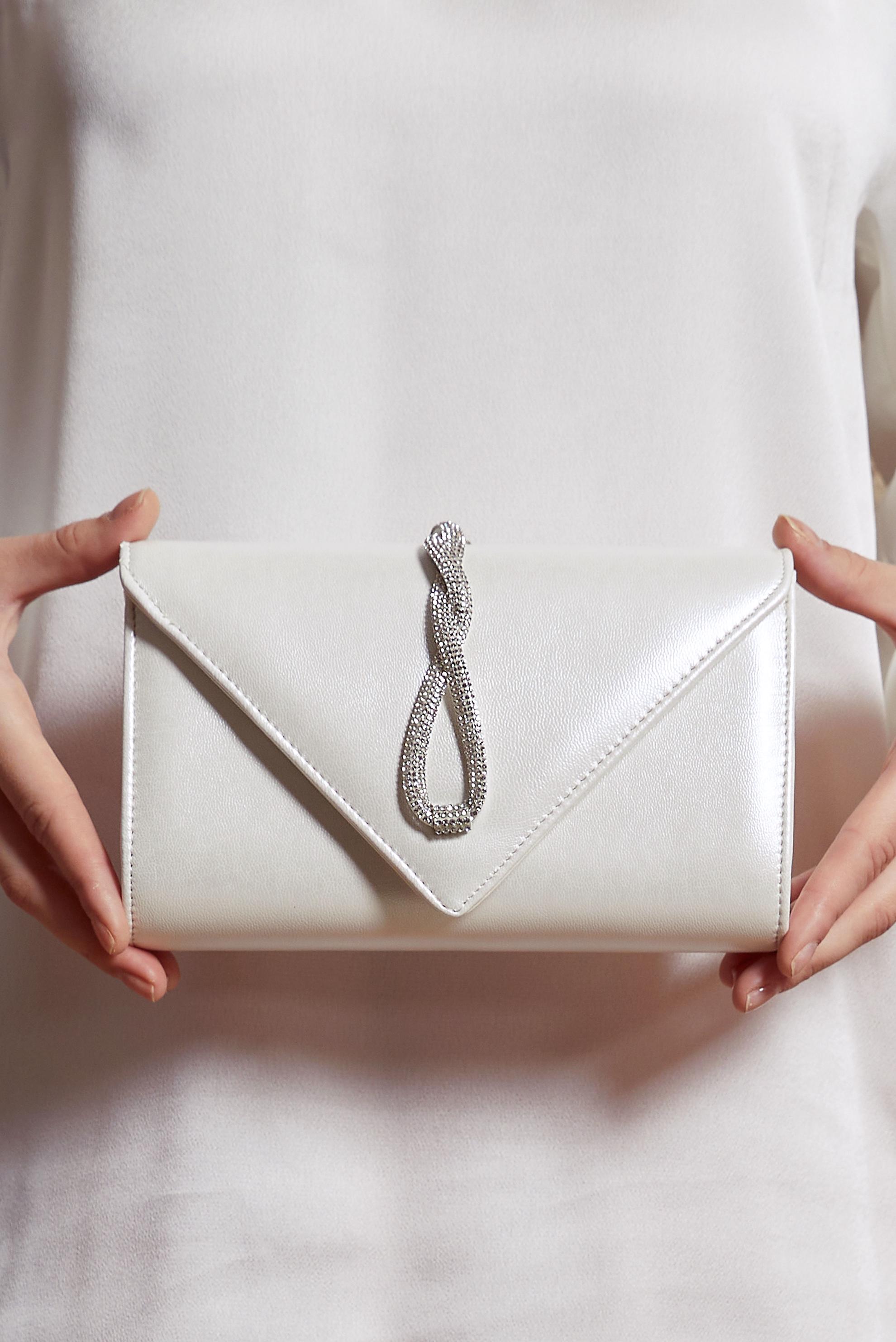 Tesettür giyim EKRU ALVİNA ABİYE ÇANTA 409