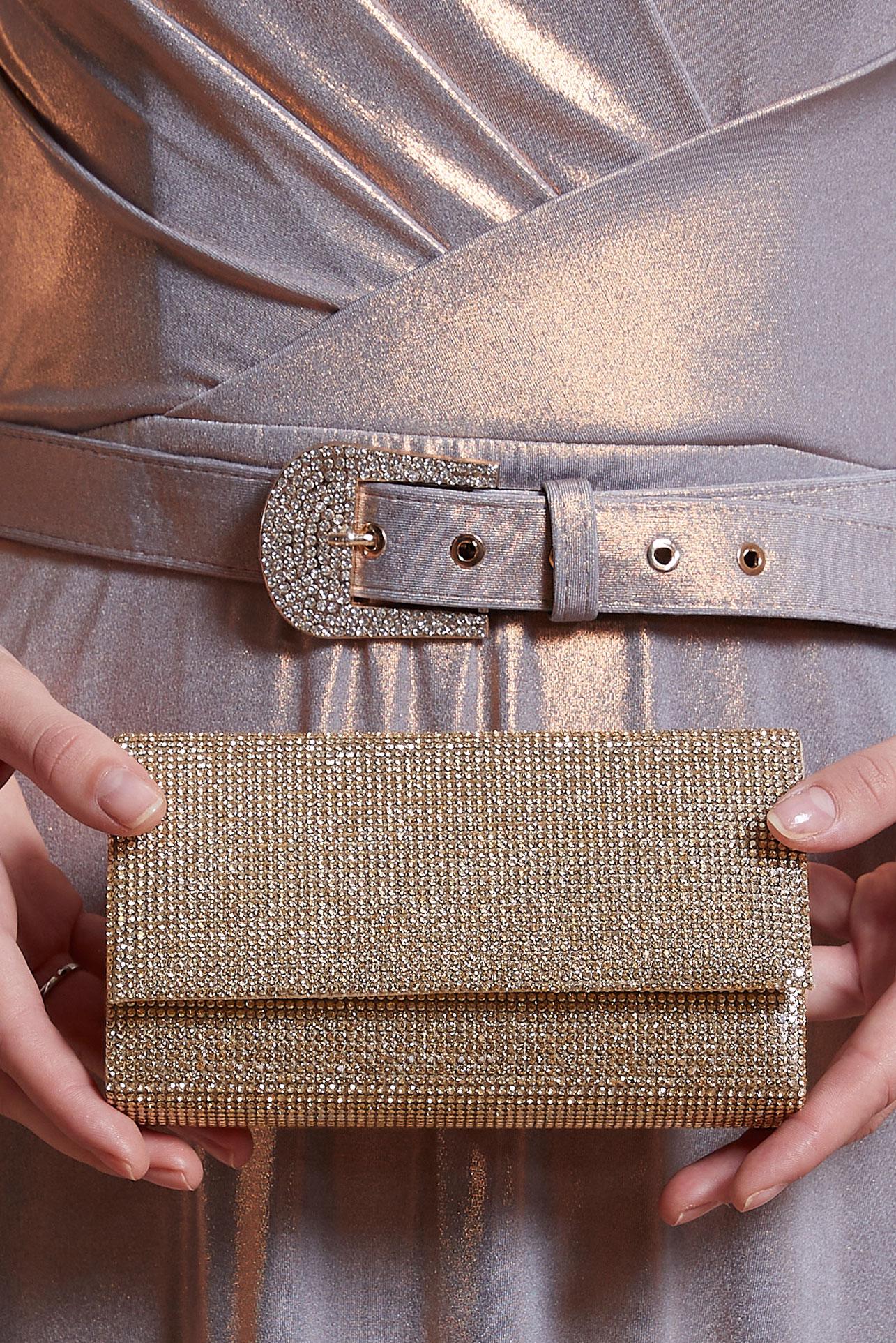 Tesettür giyim ALTIN ALVİNA ABİYE ÇANTA 450