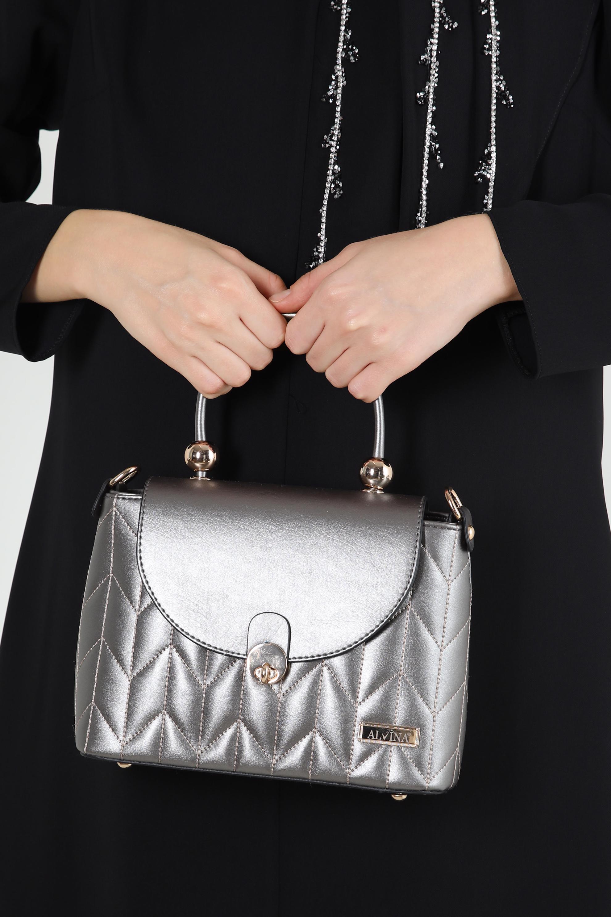 Tesettür giyim BEJ ALVİNA ÇANTA 706