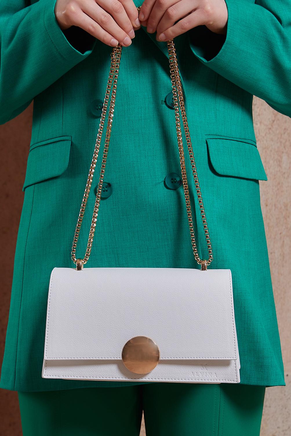 Tesettür giyim BEYAZ ALVİNA ÇANTA 713