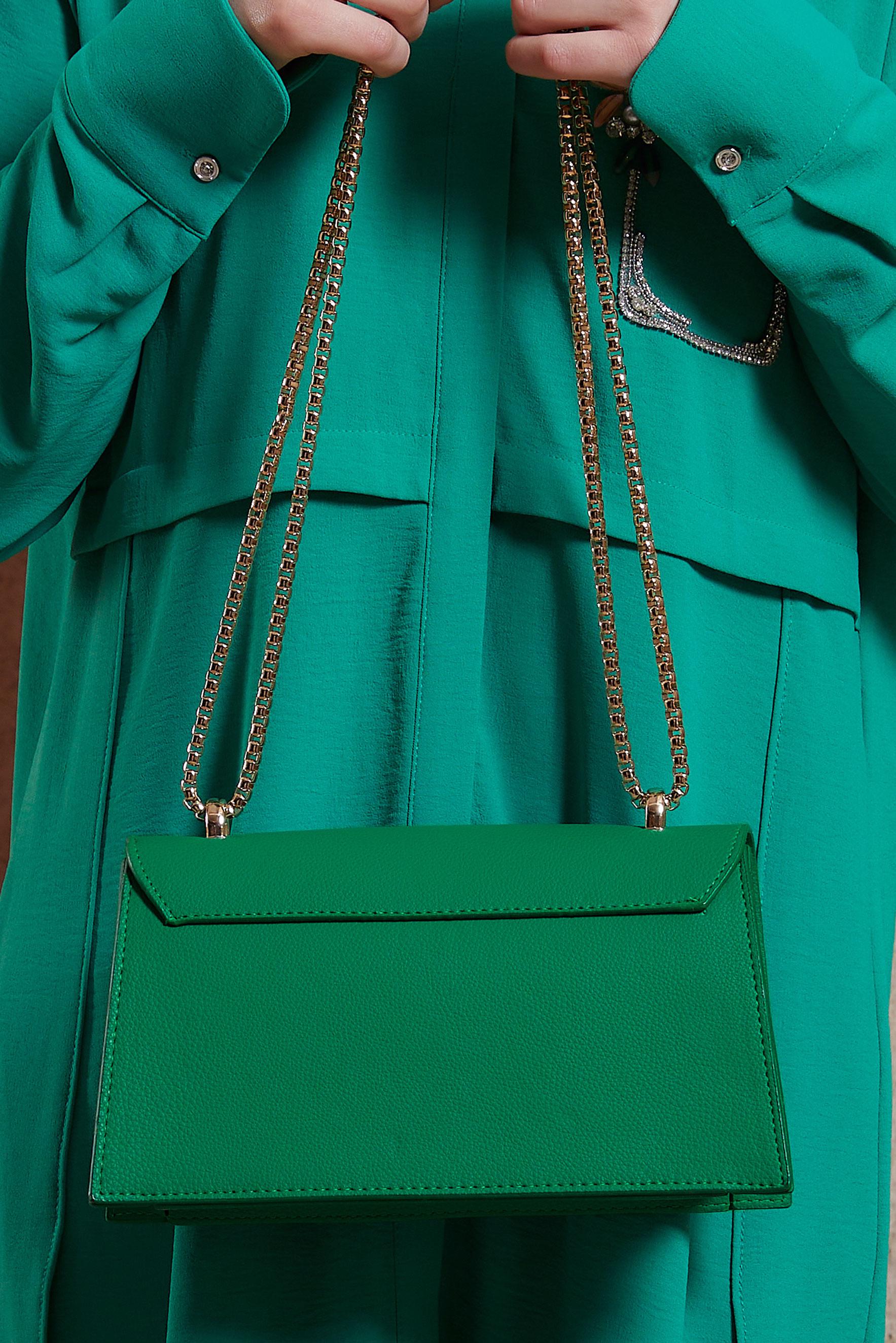 Tesettür giyim YEŞİL ALVİNA ÇANTA 713