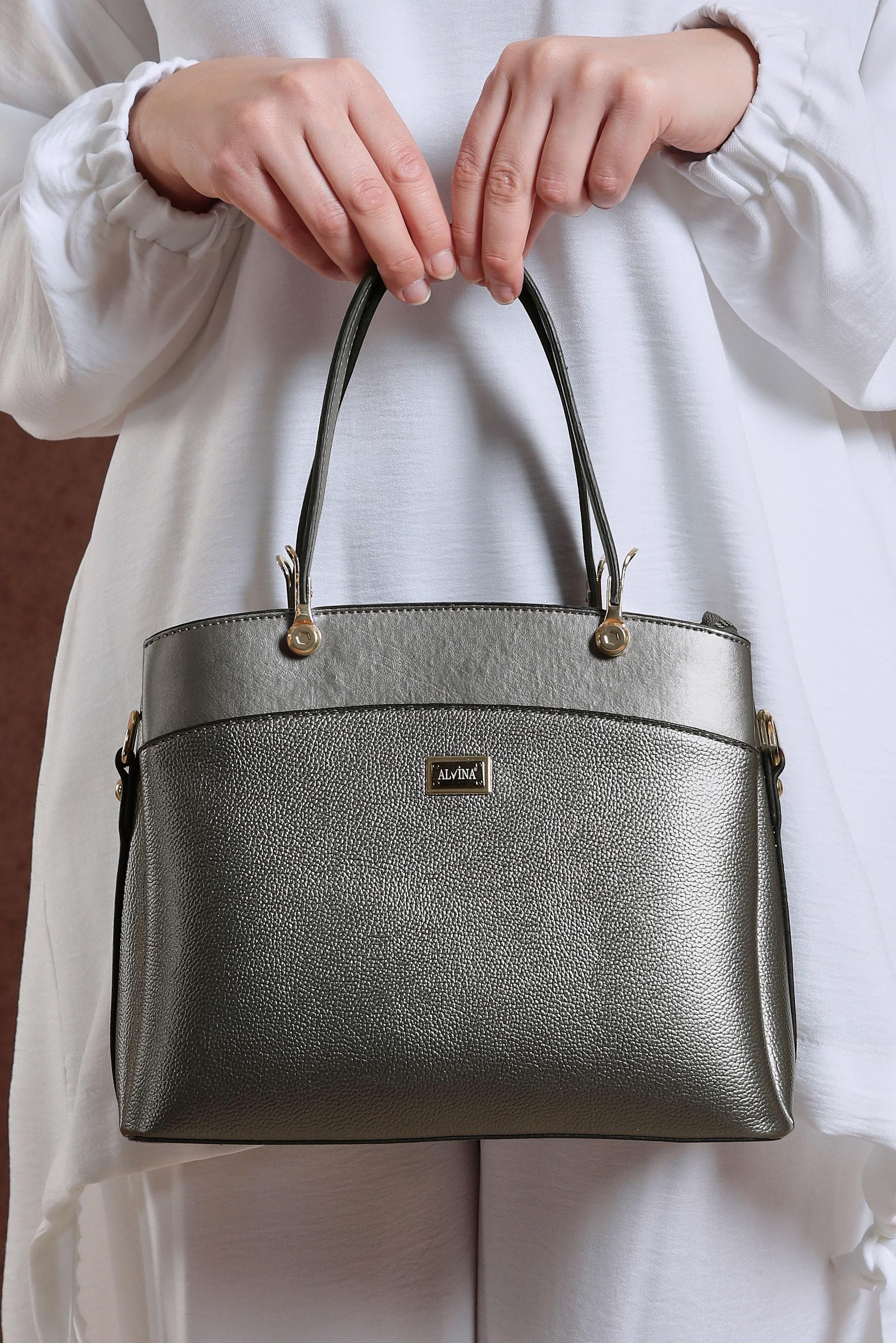 Tesettür giyim BEJ ALVİNA ÇANTA 832