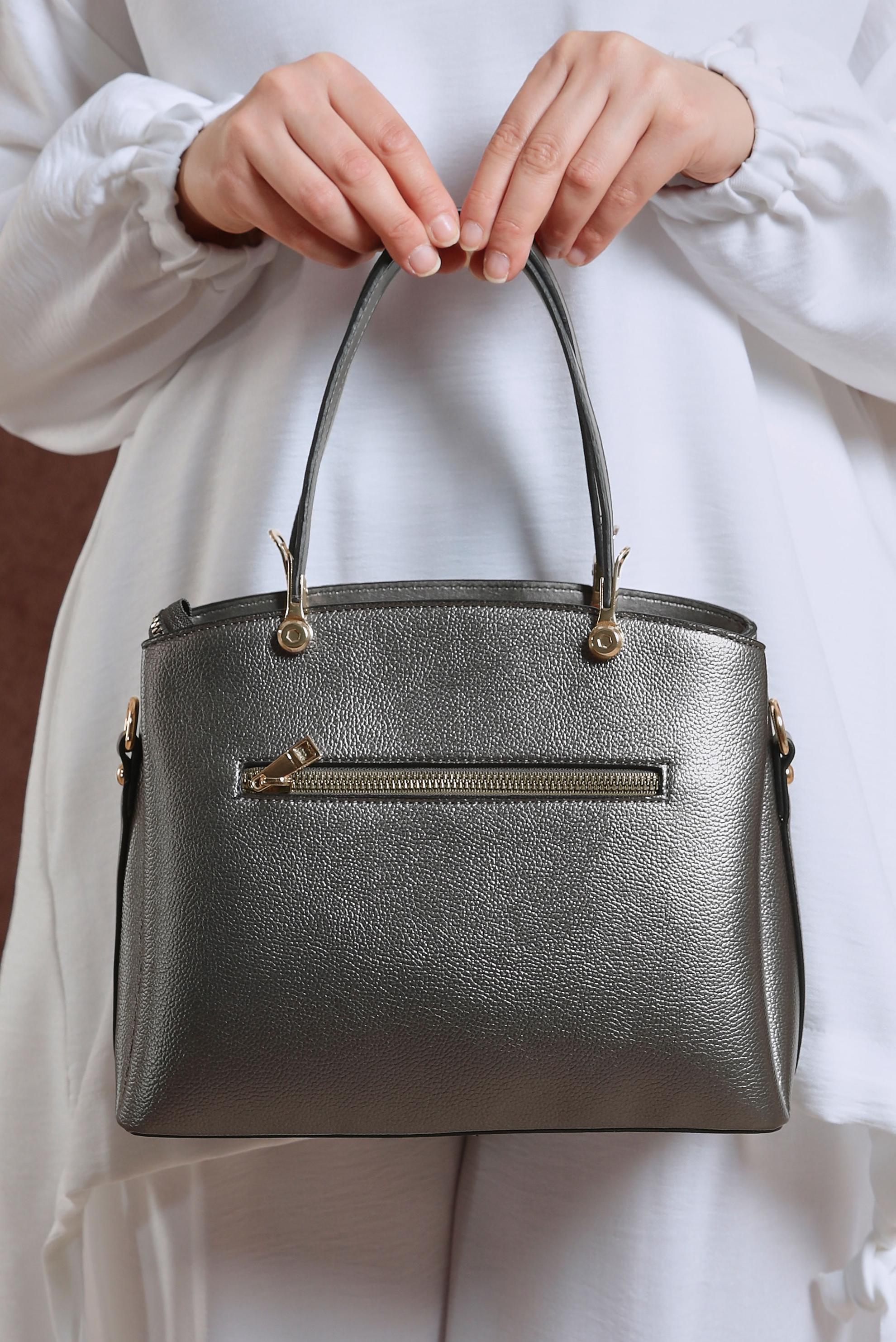 Tesettür giyim BEJ ALVİNA ÇANTA 832