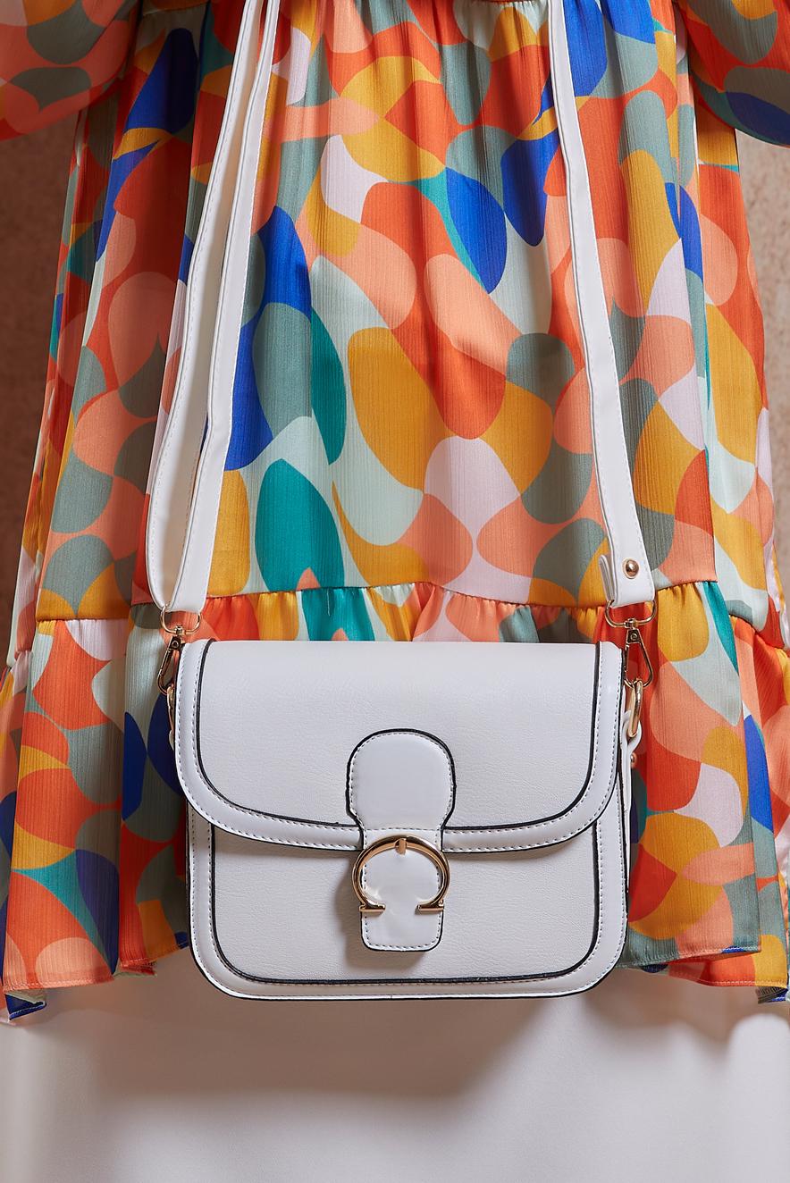 Tesettür giyim BEYAZ ALVİNA ÇANTA 925