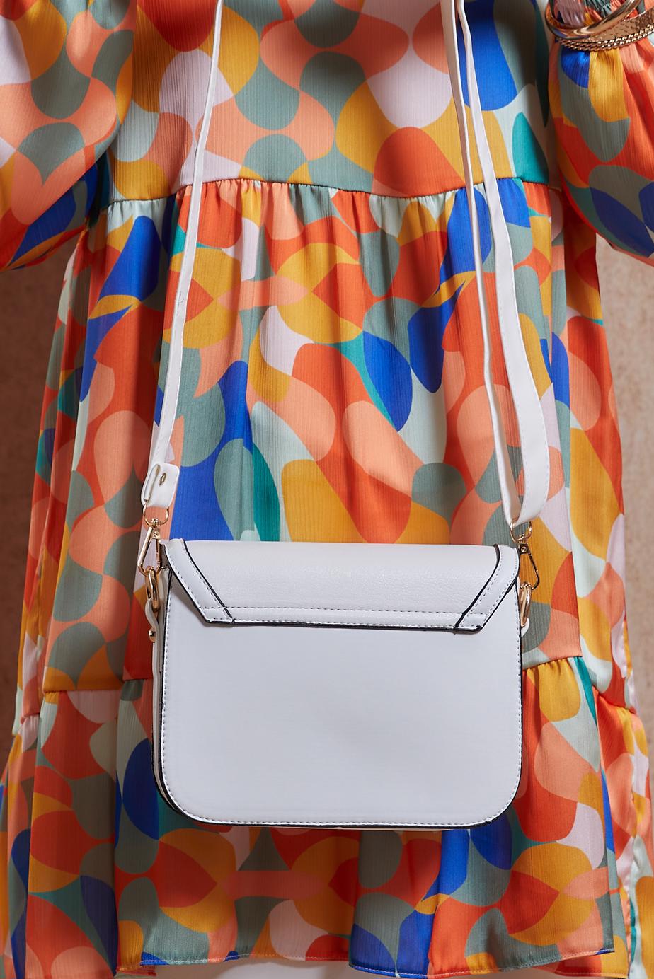 Tesettür giyim BEYAZ ALVİNA ÇANTA 925