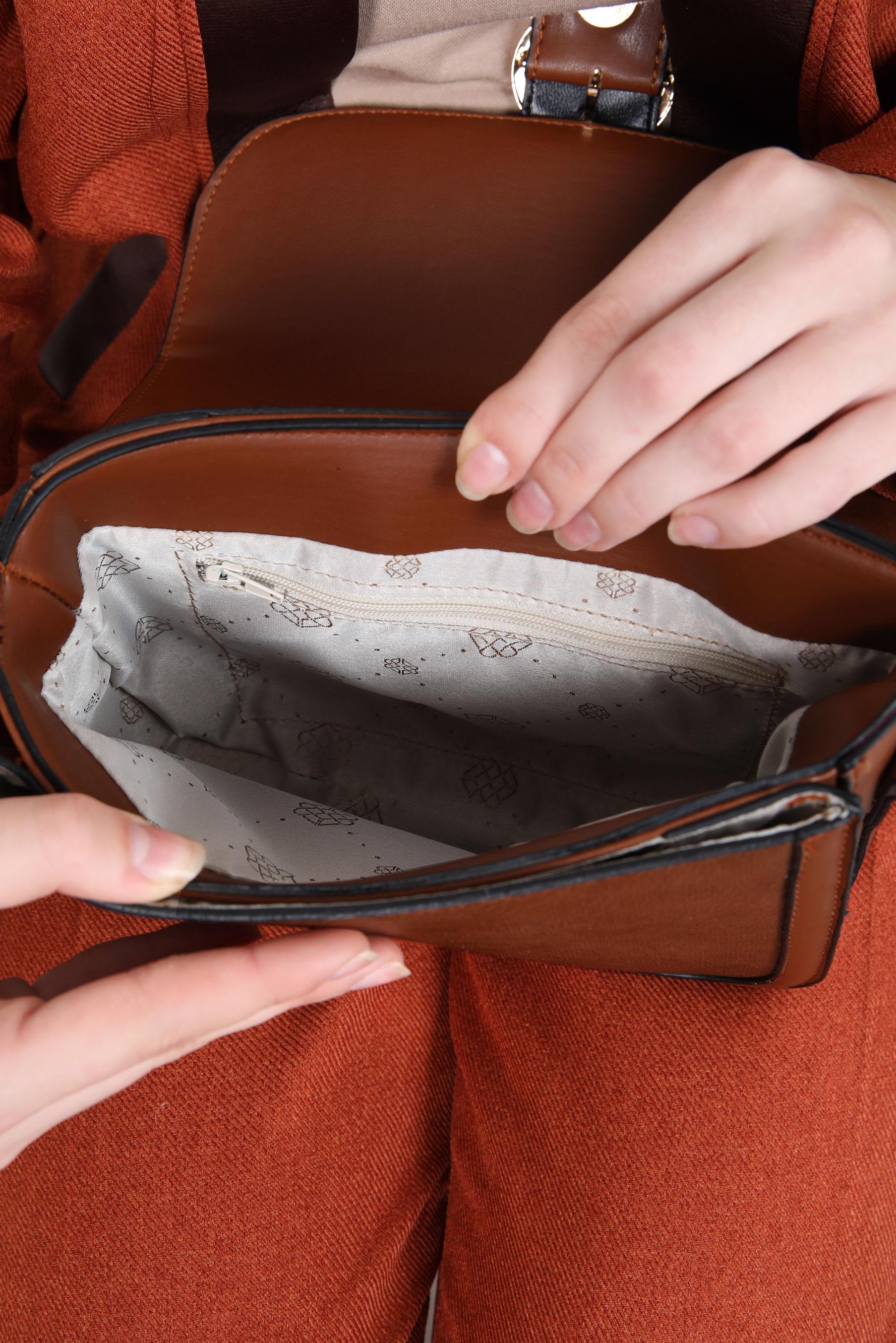 Tesettür giyim TABA ALVİNA ÇANTA 925