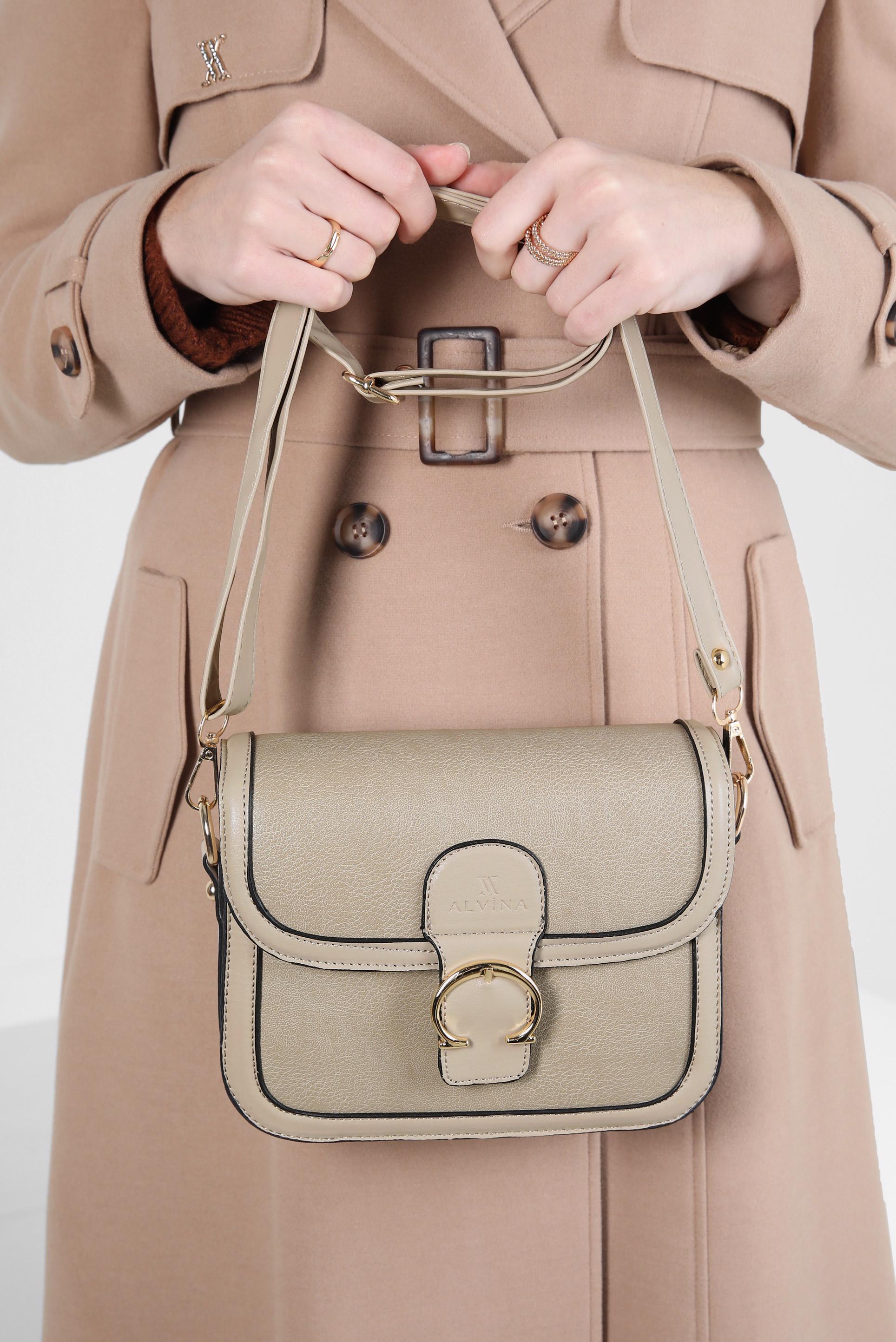 Tesettür giyim VİZON ALVİNA ÇANTA 925