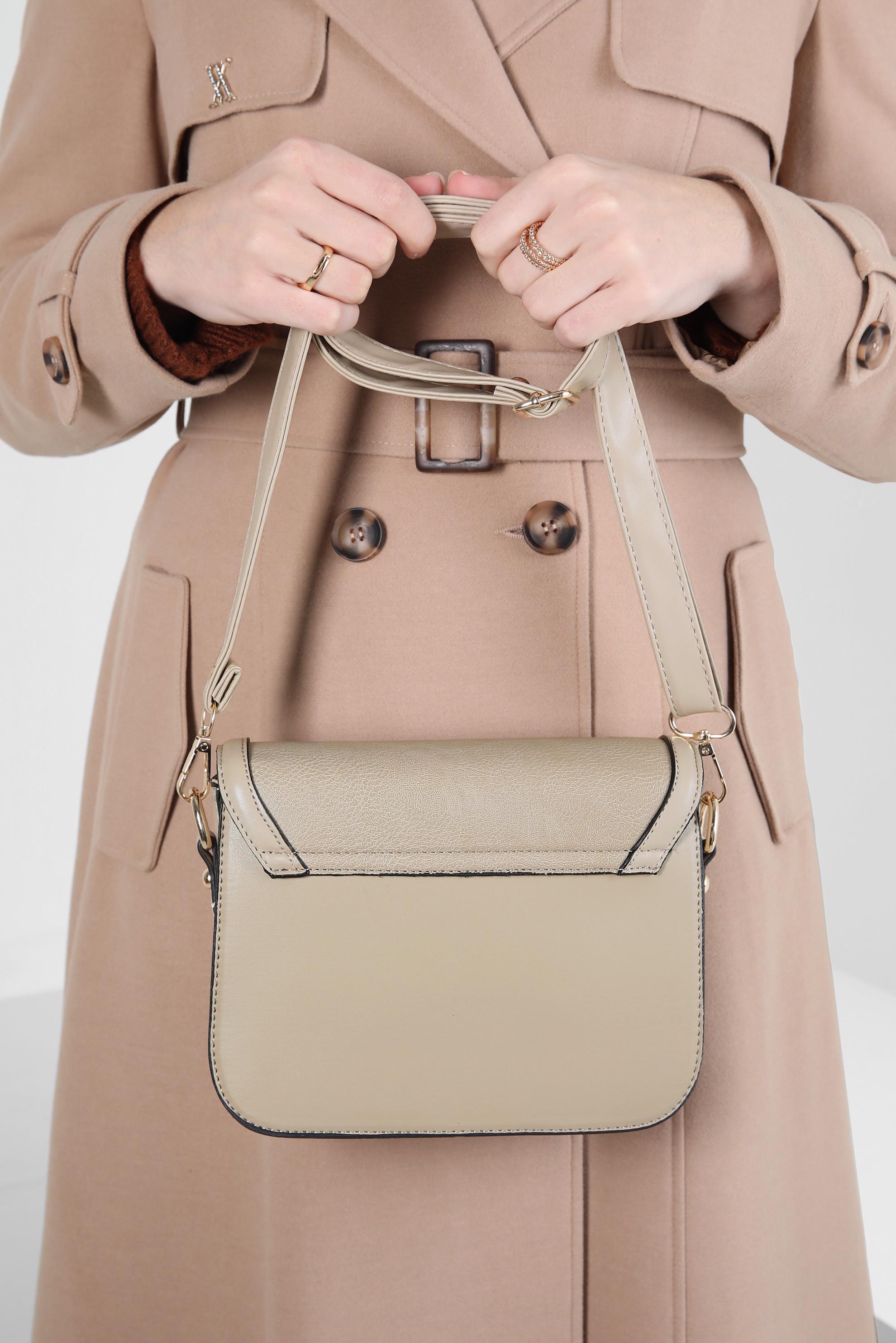 Tesettür giyim VİZON ALVİNA ÇANTA 925