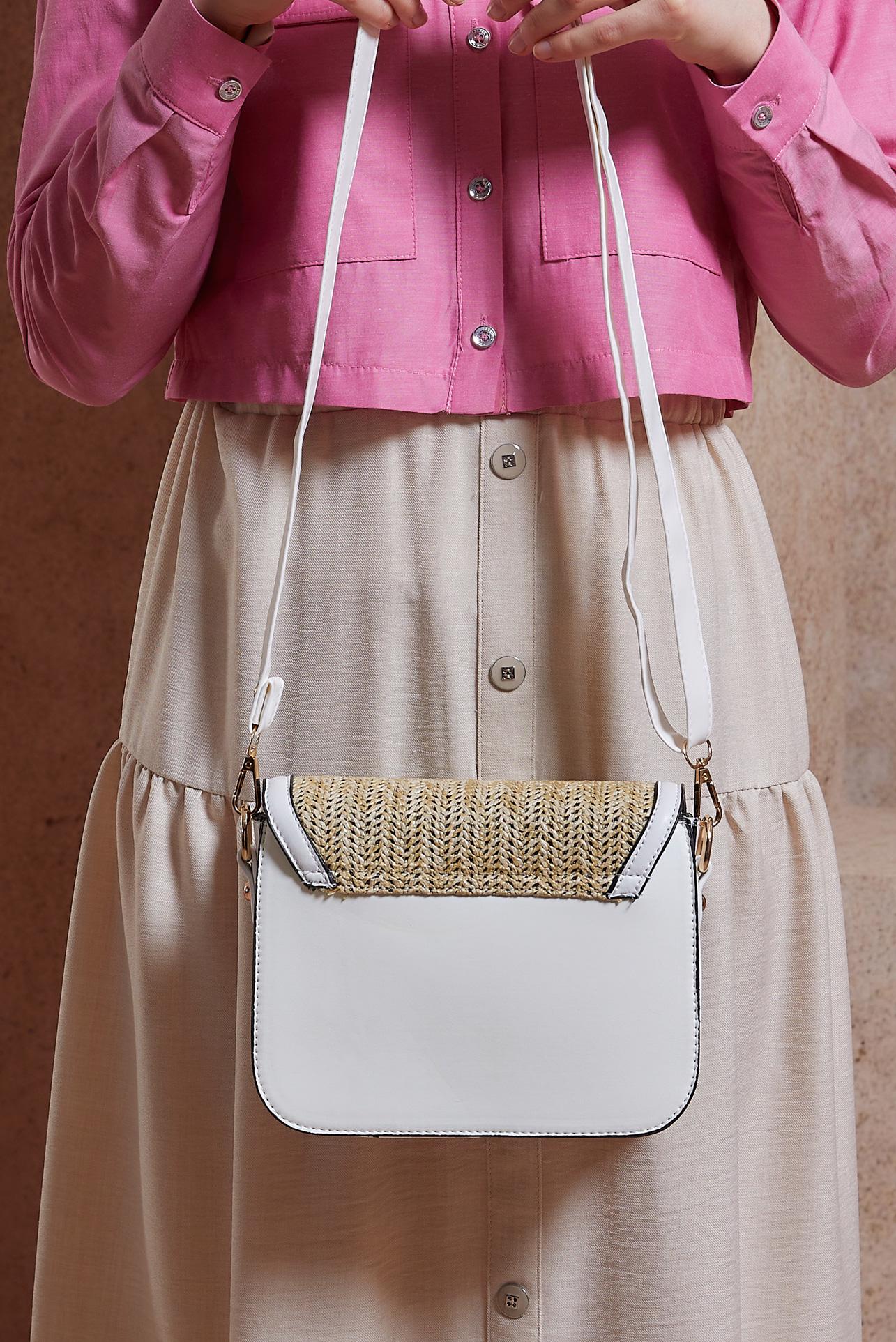 Tesettür giyim EKRU ALVİNA ÇANTA 925