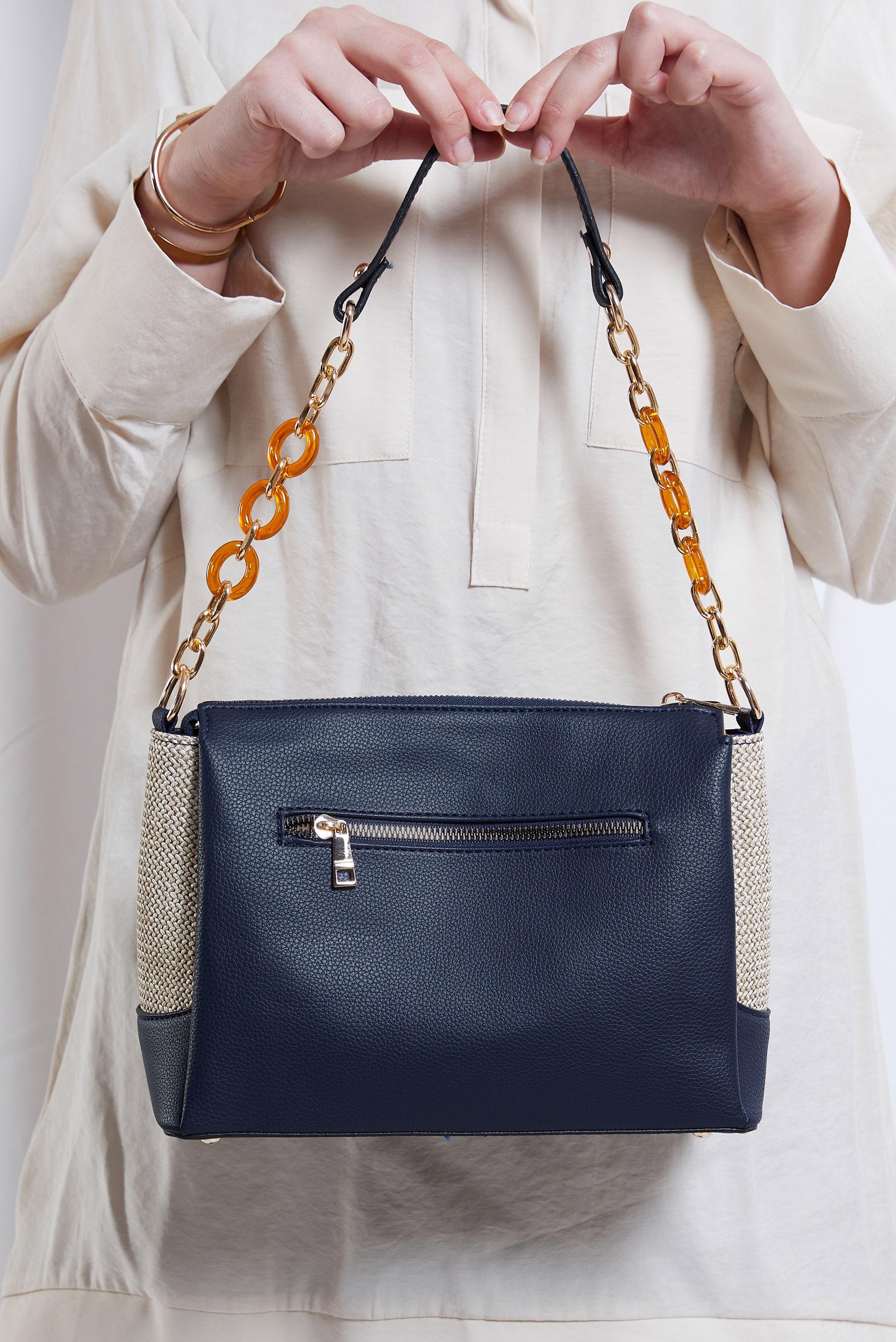 Tesettür giyim LACİVERT ALVİNA ÇANTA 939