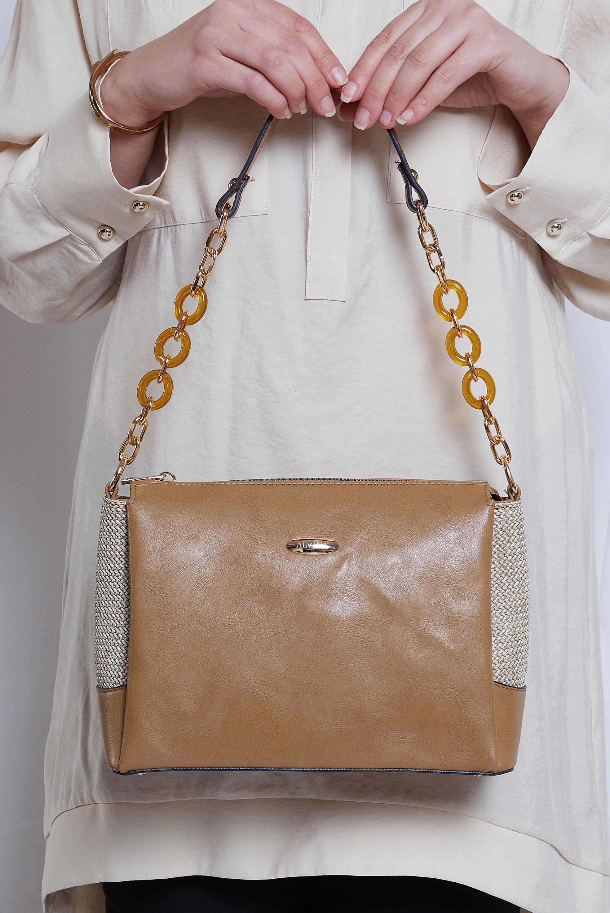 Tesettür giyim TABA ALVİNA ÇANTA 939