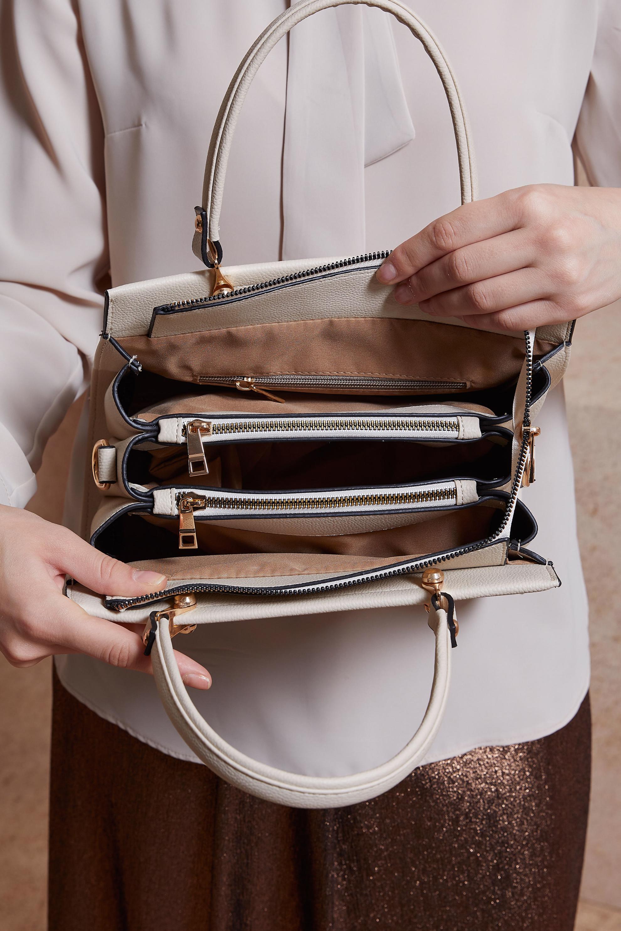 Tesettür giyim BEYAZ ALVİNA ÇANTA 958