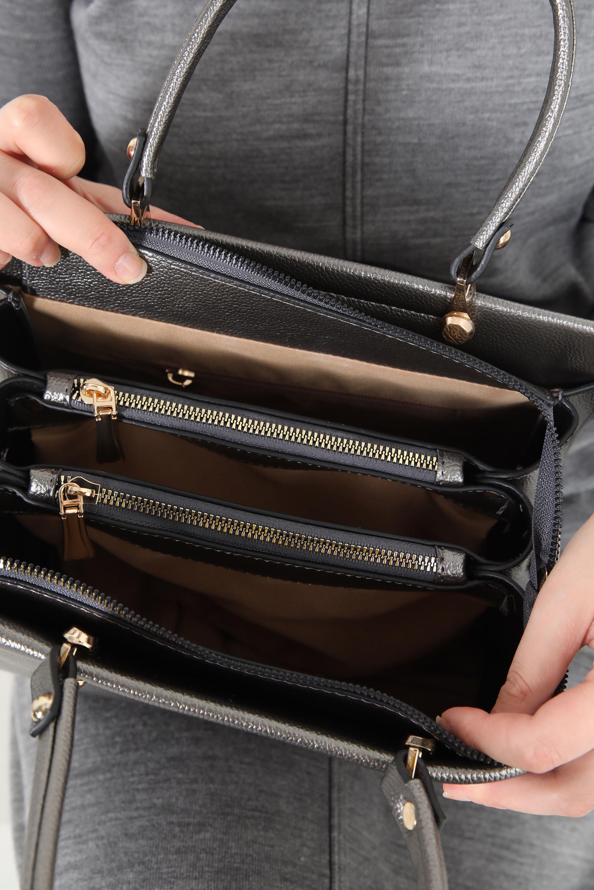 Tesettür giyim BEJ ALVİNA ÇANTA 958