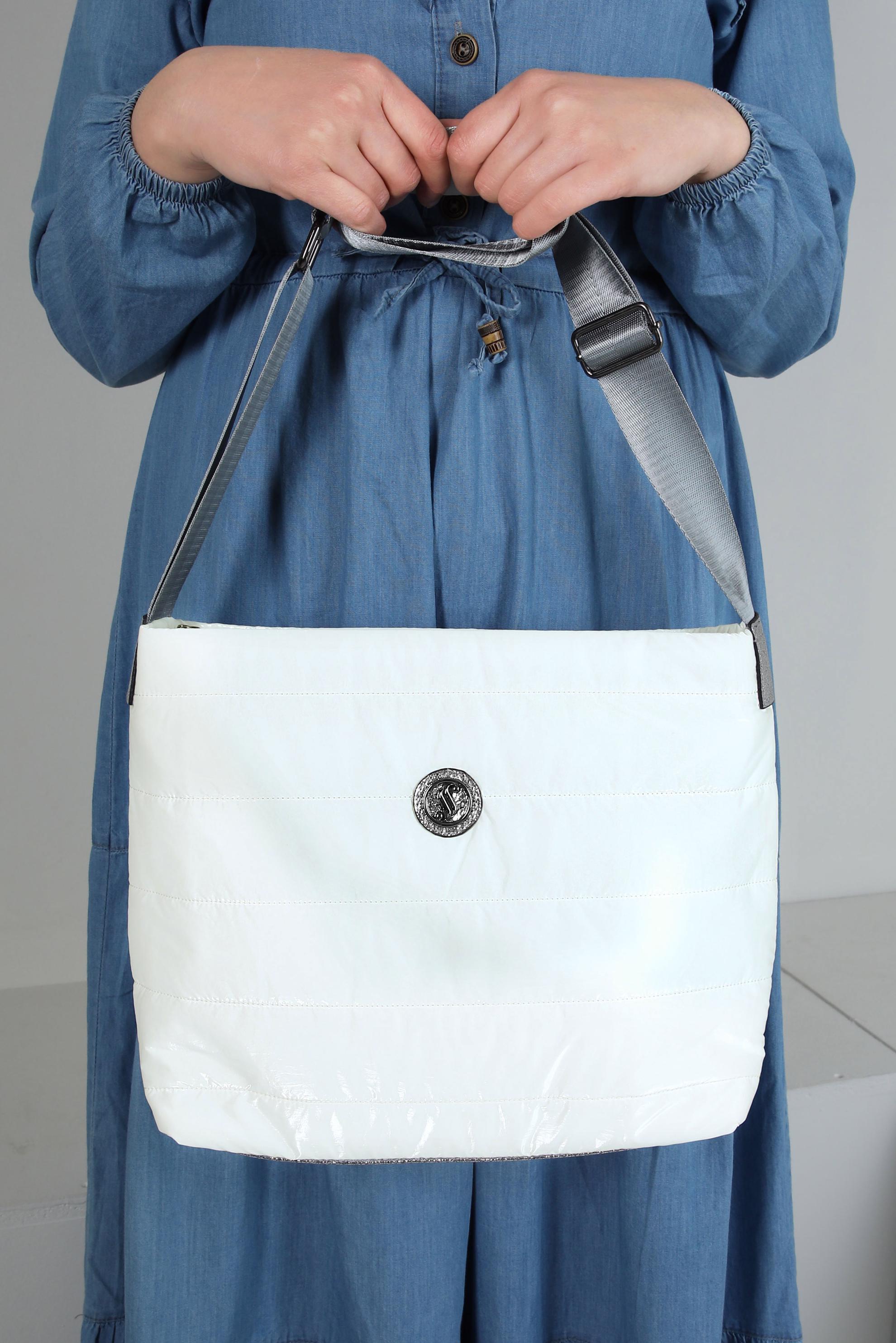 Tesettür giyim BEYAZ ALVİNA ÇANTA 1871