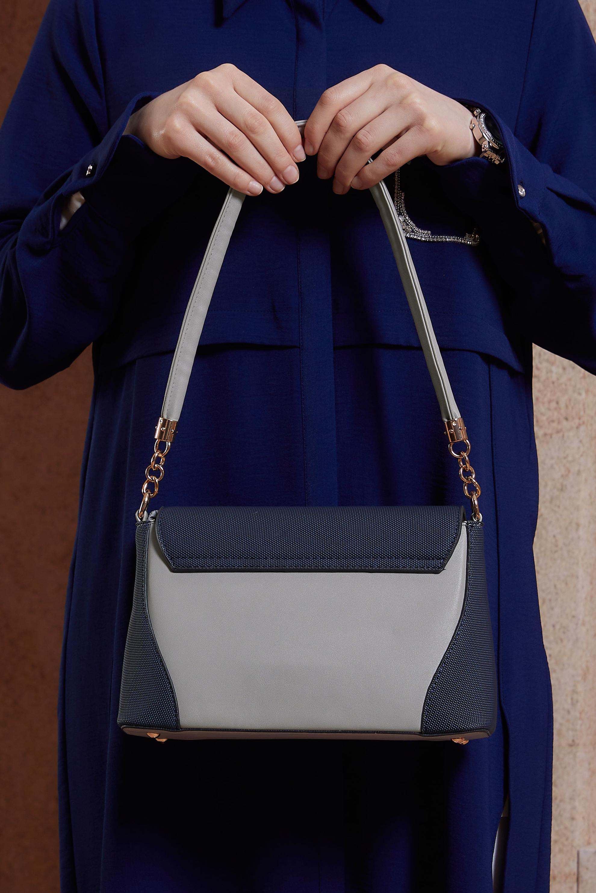 Tesettür giyim LACİVERT ALVİNA ÇANTA 2026